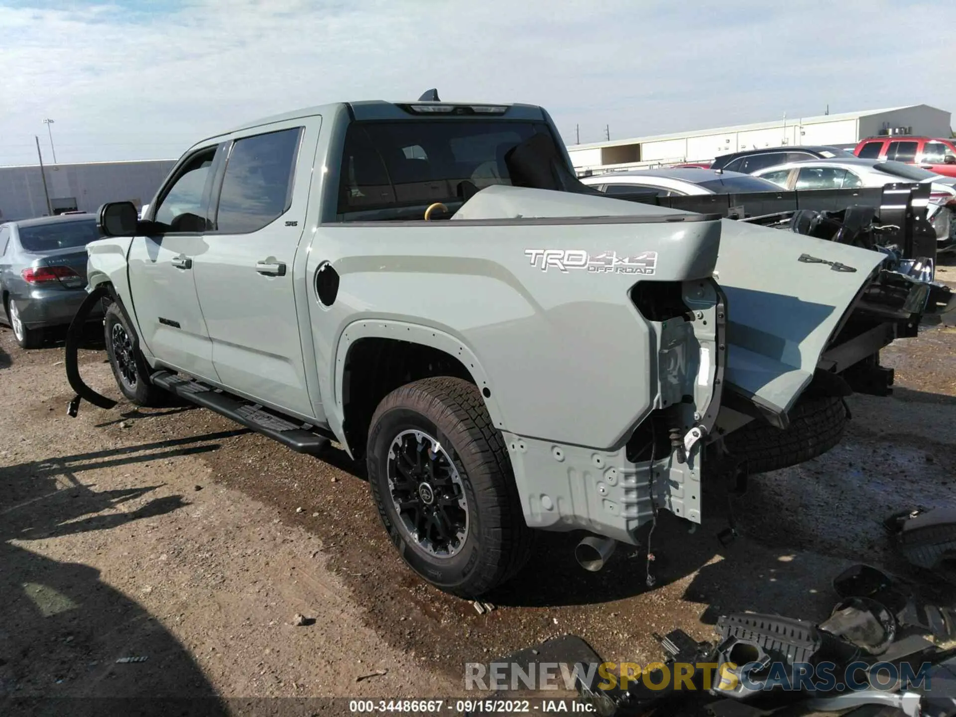3 fotografías del automóvil dañado 5TFLA5DB5NX025770 TOYOTA TUNDRA 4WD 2022