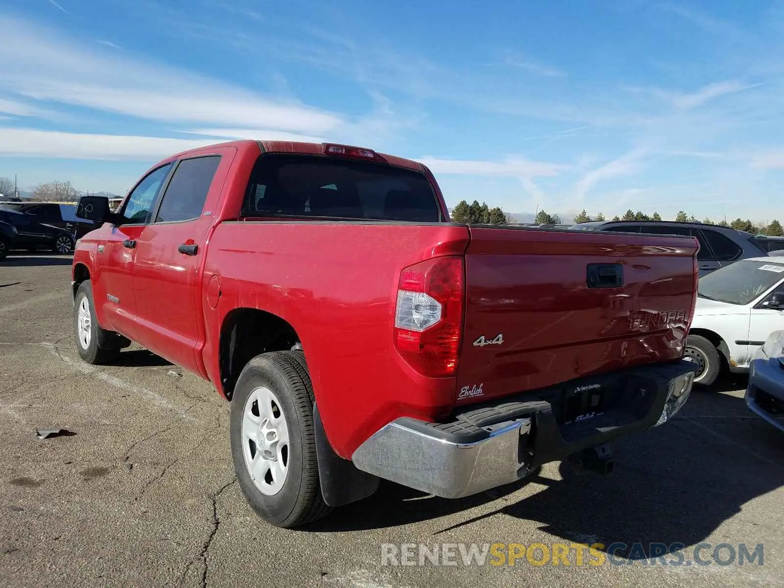 3 fotografías del automóvil dañado 5TFDY5F19KX831899 TOYOTA TUNDRA CRE 2019