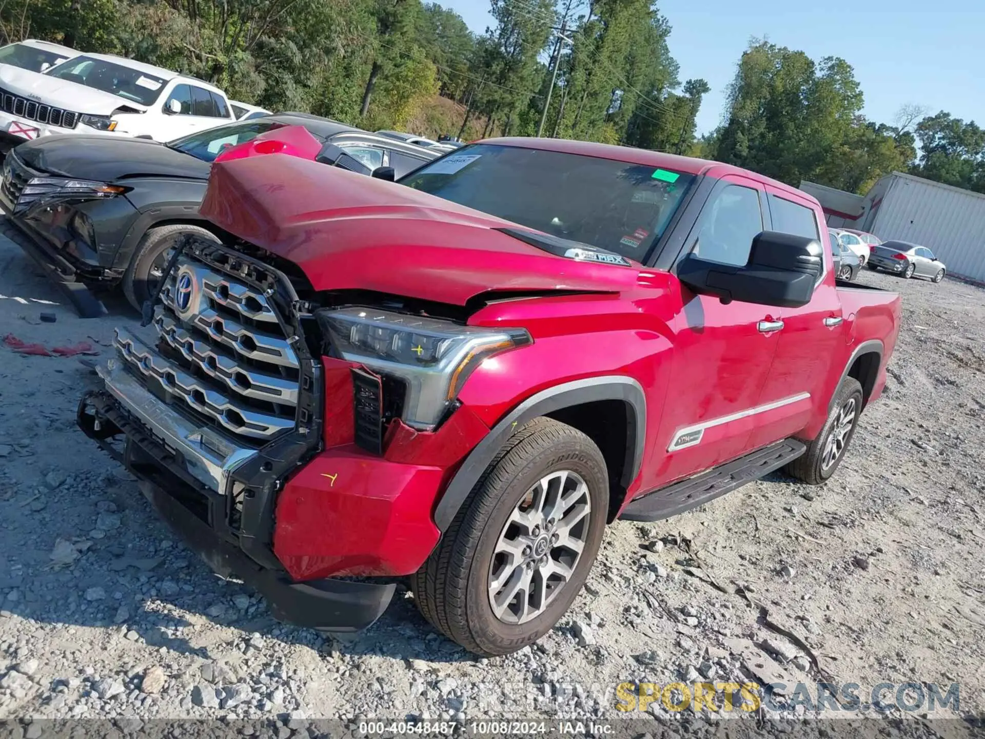 2 fotografías del automóvil dañado 5TFMC5AB0NX001167 TOYOTA TUNDRA HYBRID 2022