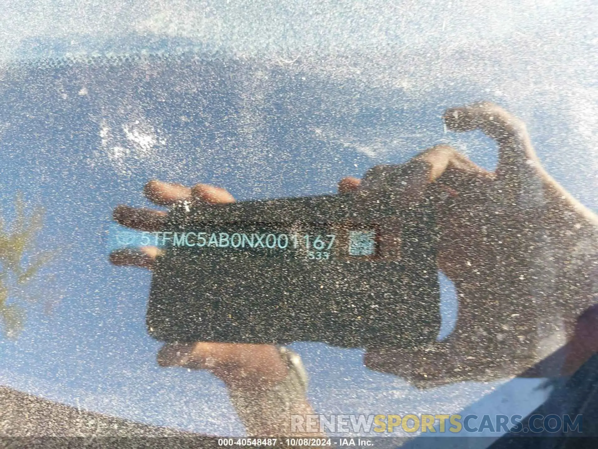 9 fotografías del automóvil dañado 5TFMC5AB0NX001167 TOYOTA TUNDRA HYBRID 2022