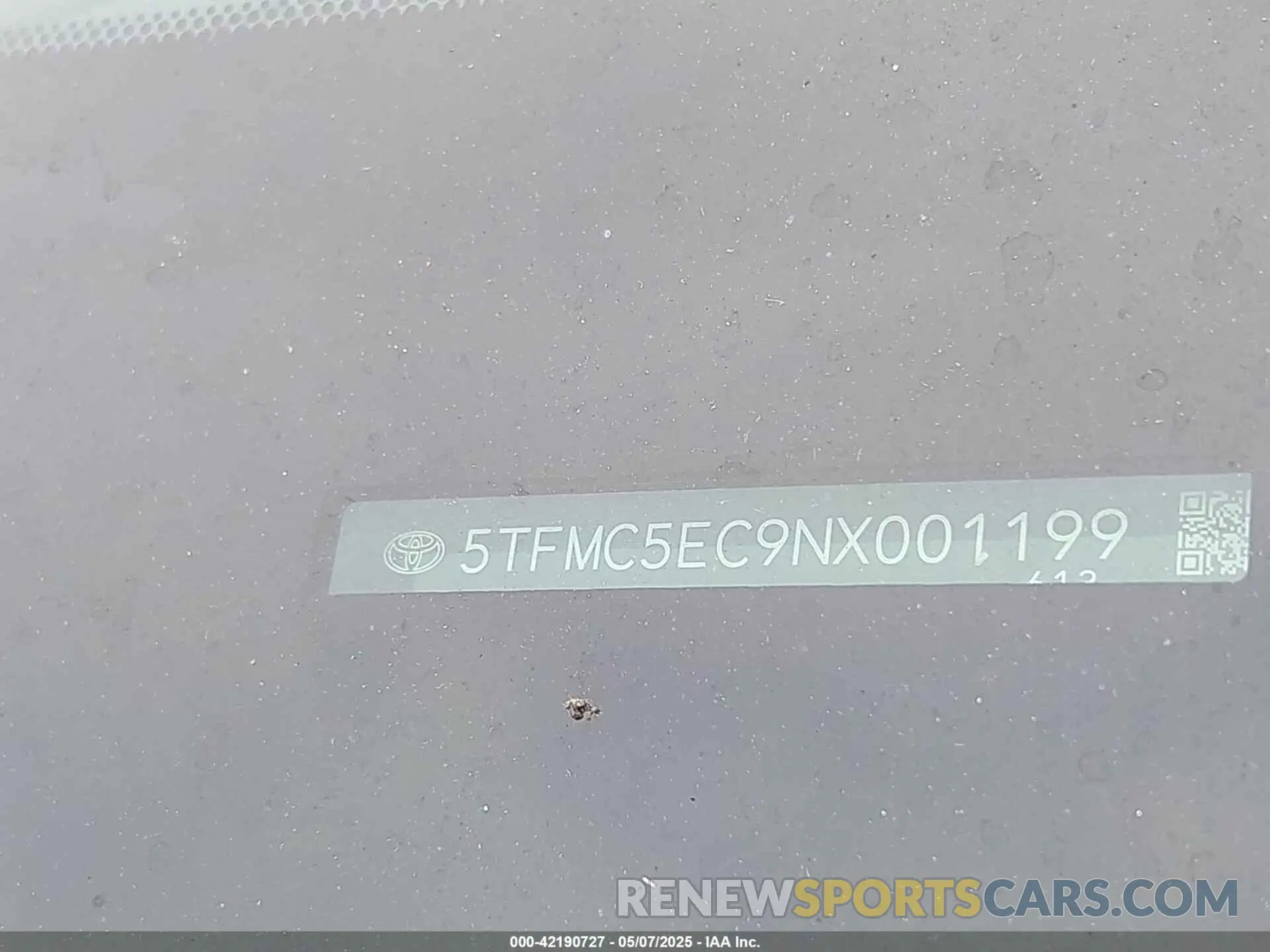 9 fotografías del automóvil dañado 5TFMC5EC9NX001199 TOYOTA TUNDRA HYBRID 2022