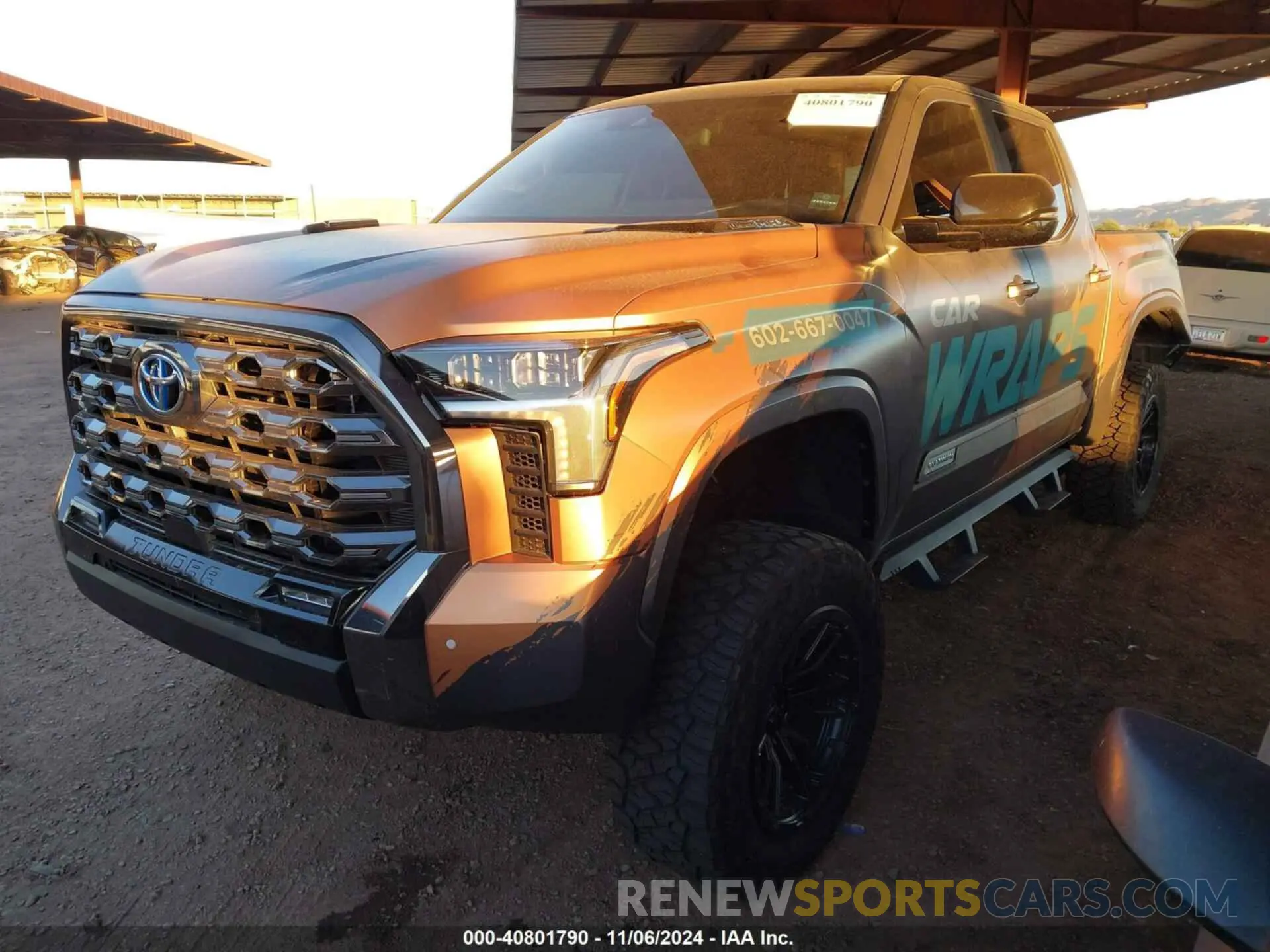 2 fotografías del automóvil dañado 5TFNC5DB4PX035860 TOYOTA TUNDRA HYBRID 2023
