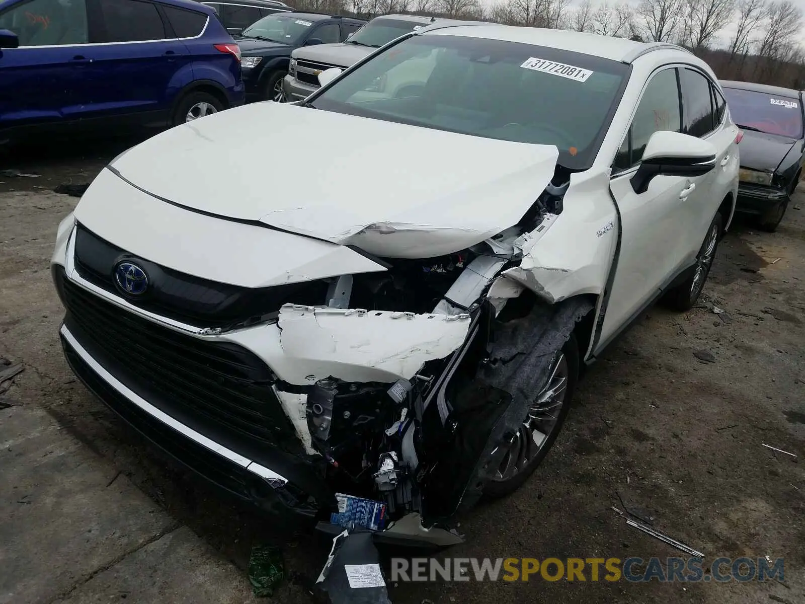 2 fotografías del automóvil dañado JTEAAAAH0MJ007859 TOYOTA VENZA 2021