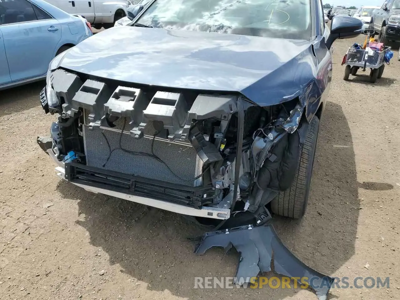 9 fotografías del automóvil dañado JTEAAAAH0MJ018506 TOYOTA VENZA 2021