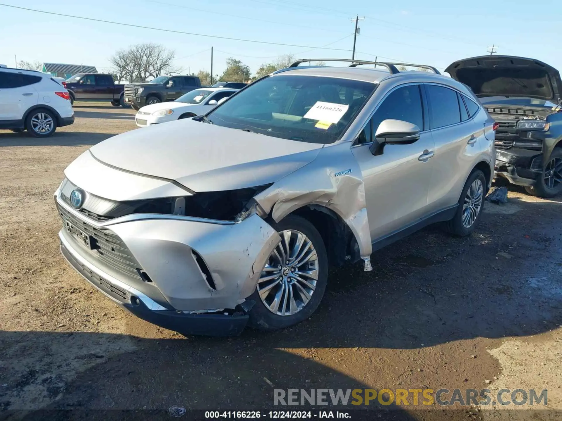 2 fotografías del automóvil dañado JTEAAAAH1MJ016411 TOYOTA VENZA 2021