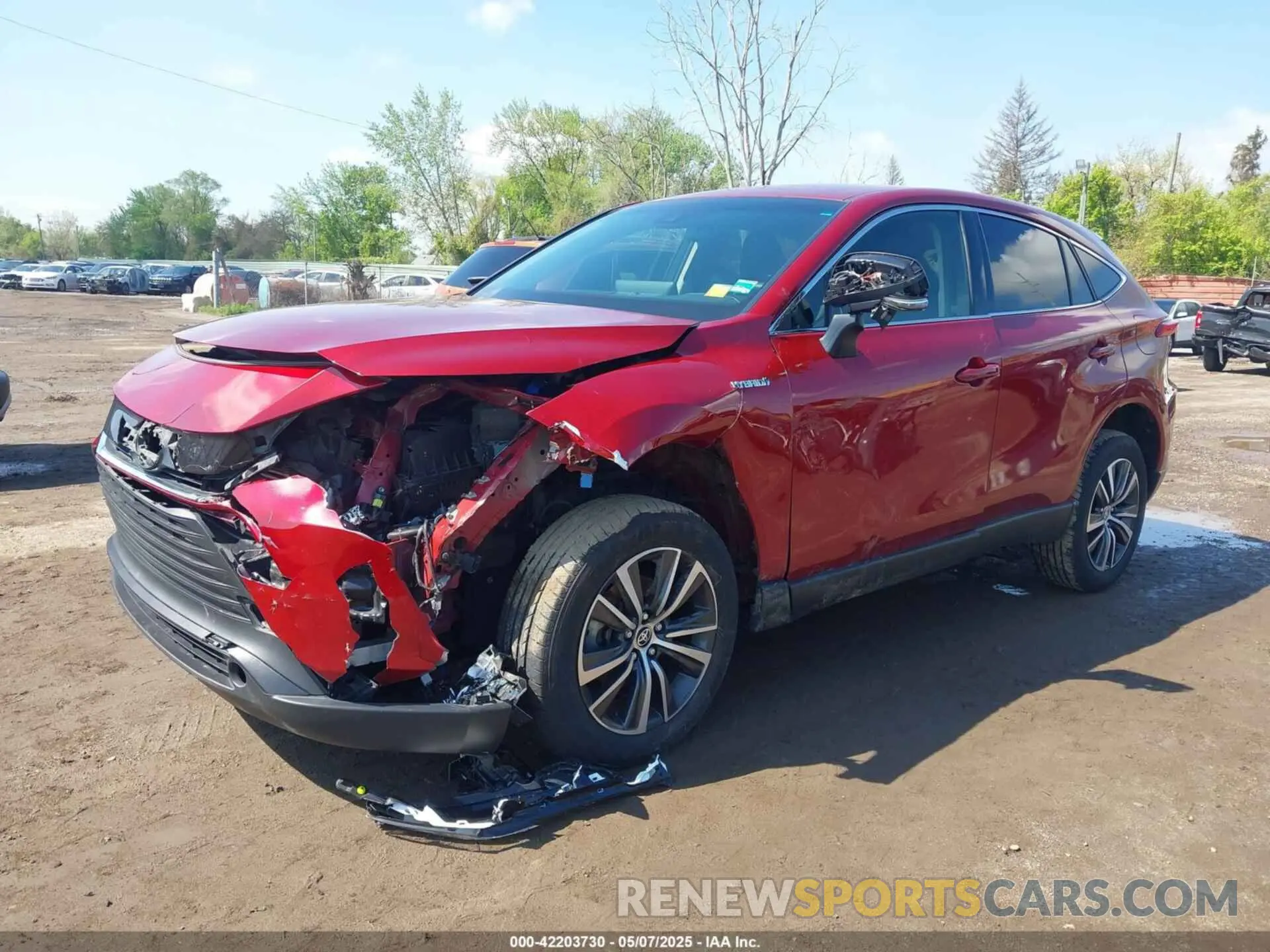 2 fotografías del automóvil dañado JTEAAAAH1MJ041499 TOYOTA VENZA 2021