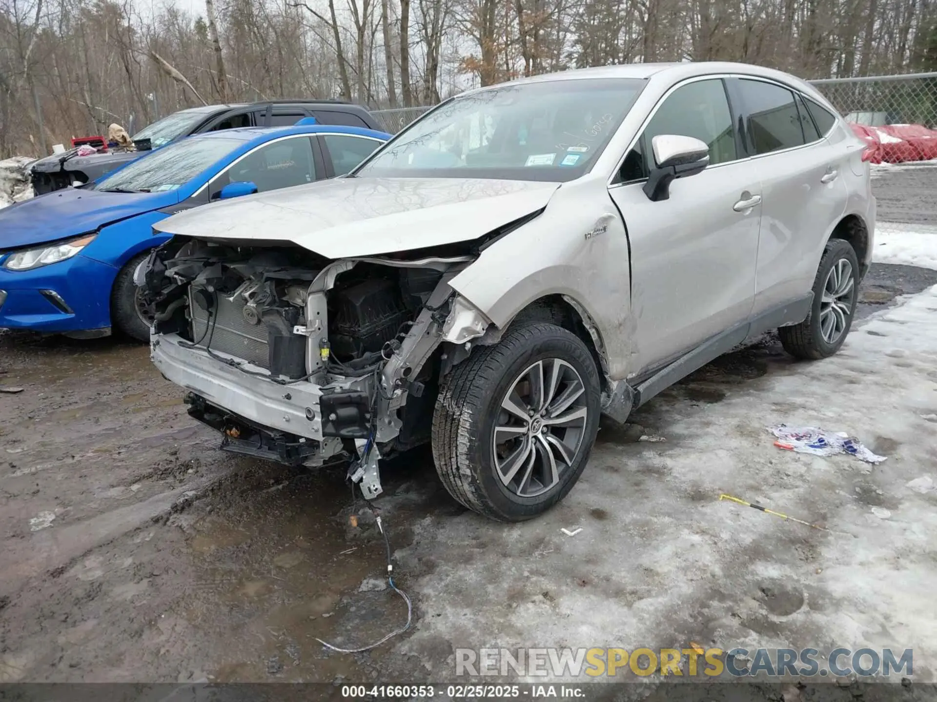 2 fotografías del automóvil dañado JTEAAAAH1MJ042670 TOYOTA VENZA 2021