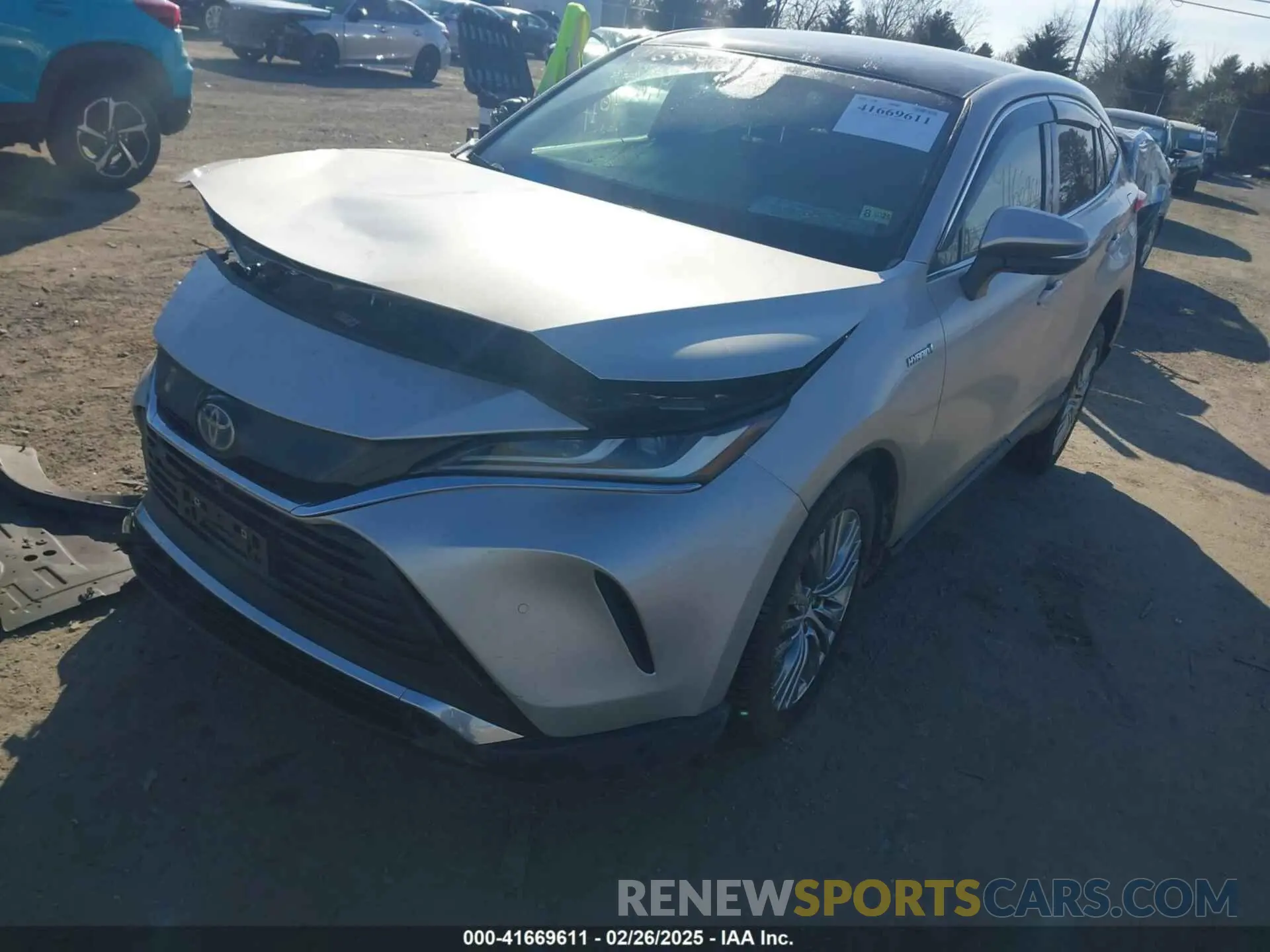 2 fotografías del automóvil dañado JTEAAAAH1MJ061221 TOYOTA VENZA 2021