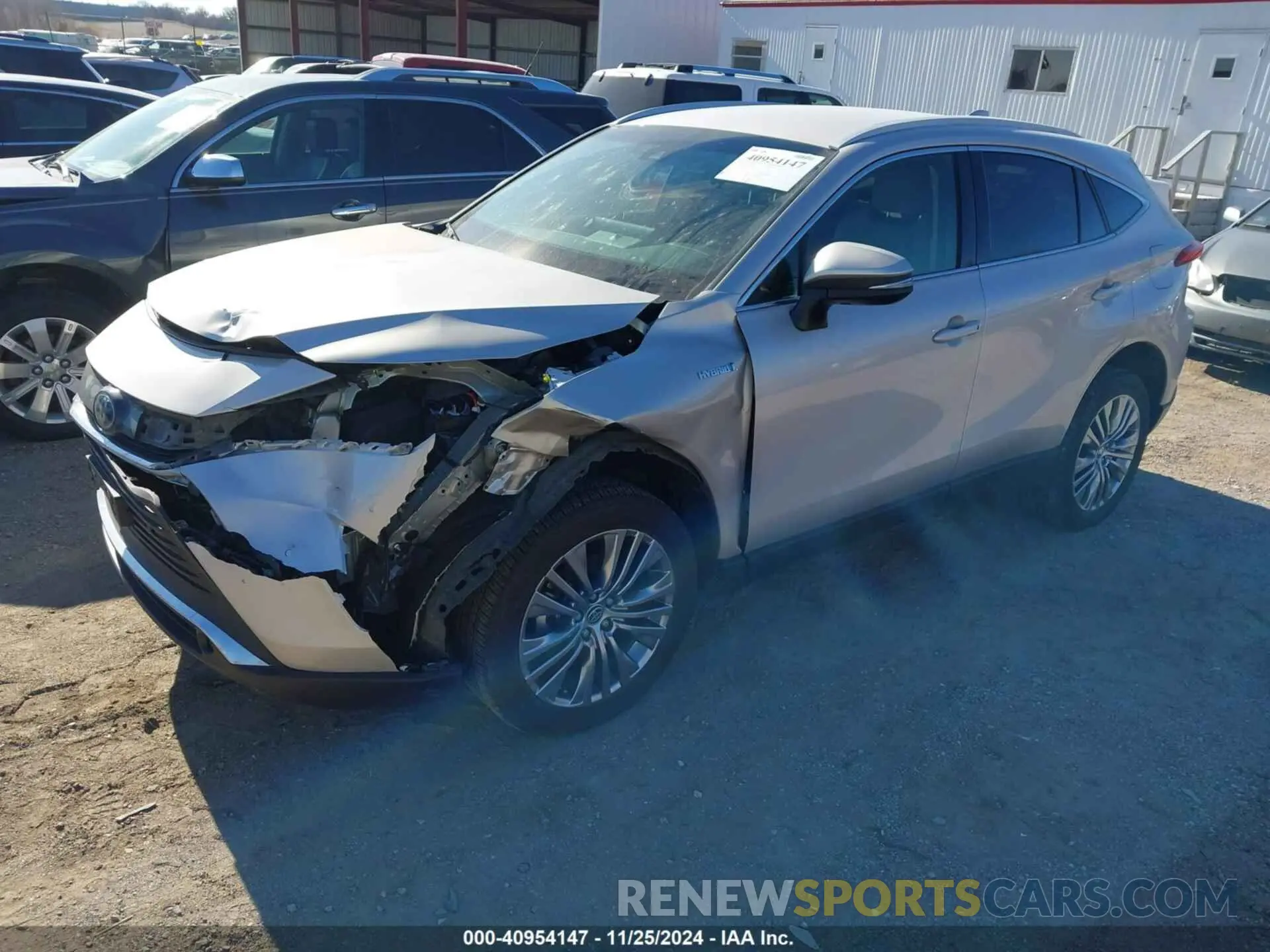 2 fotografías del automóvil dañado JTEAAAAH1MJ081310 TOYOTA VENZA 2021