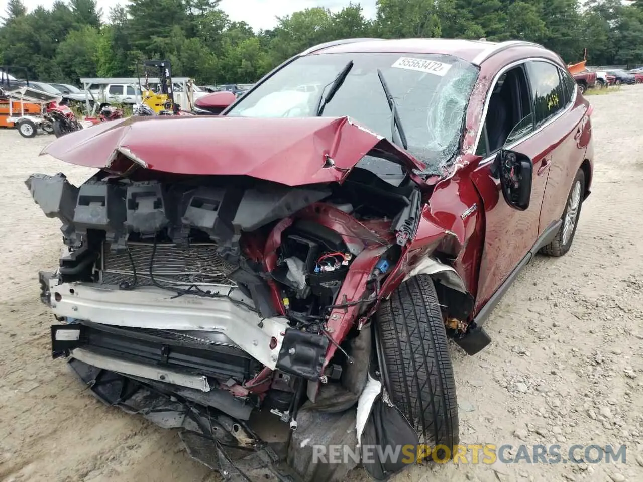 2 fotografías del automóvil dañado JTEAAAAH2MJ035663 TOYOTA VENZA 2021
