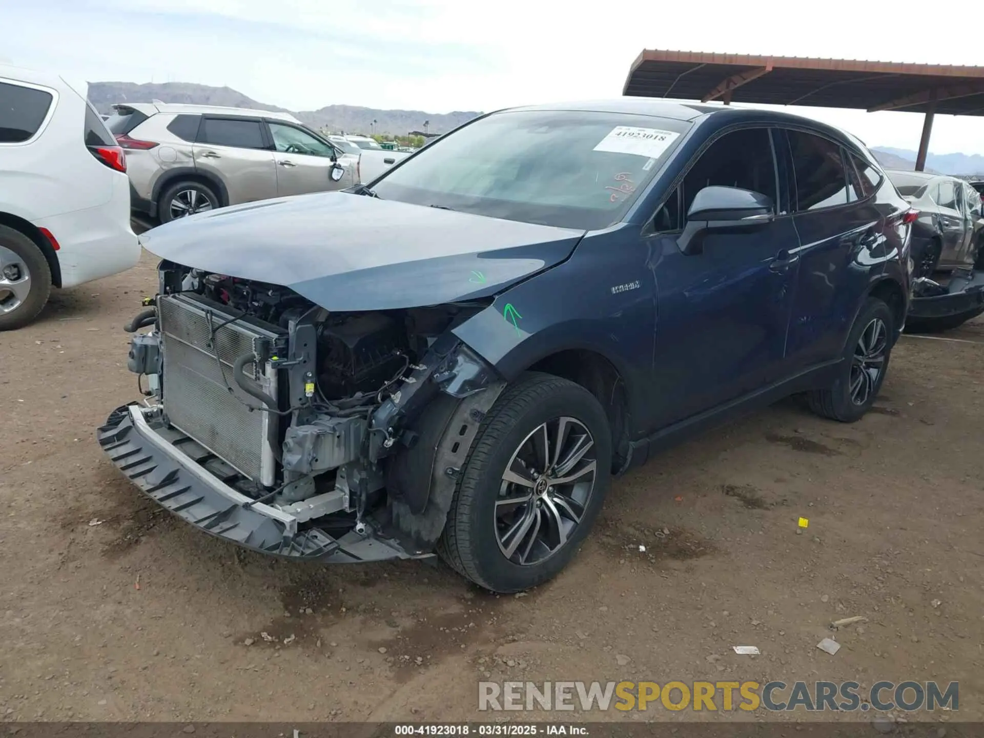 2 fotografías del automóvil dañado JTEAAAAH2MJ060546 TOYOTA VENZA 2021