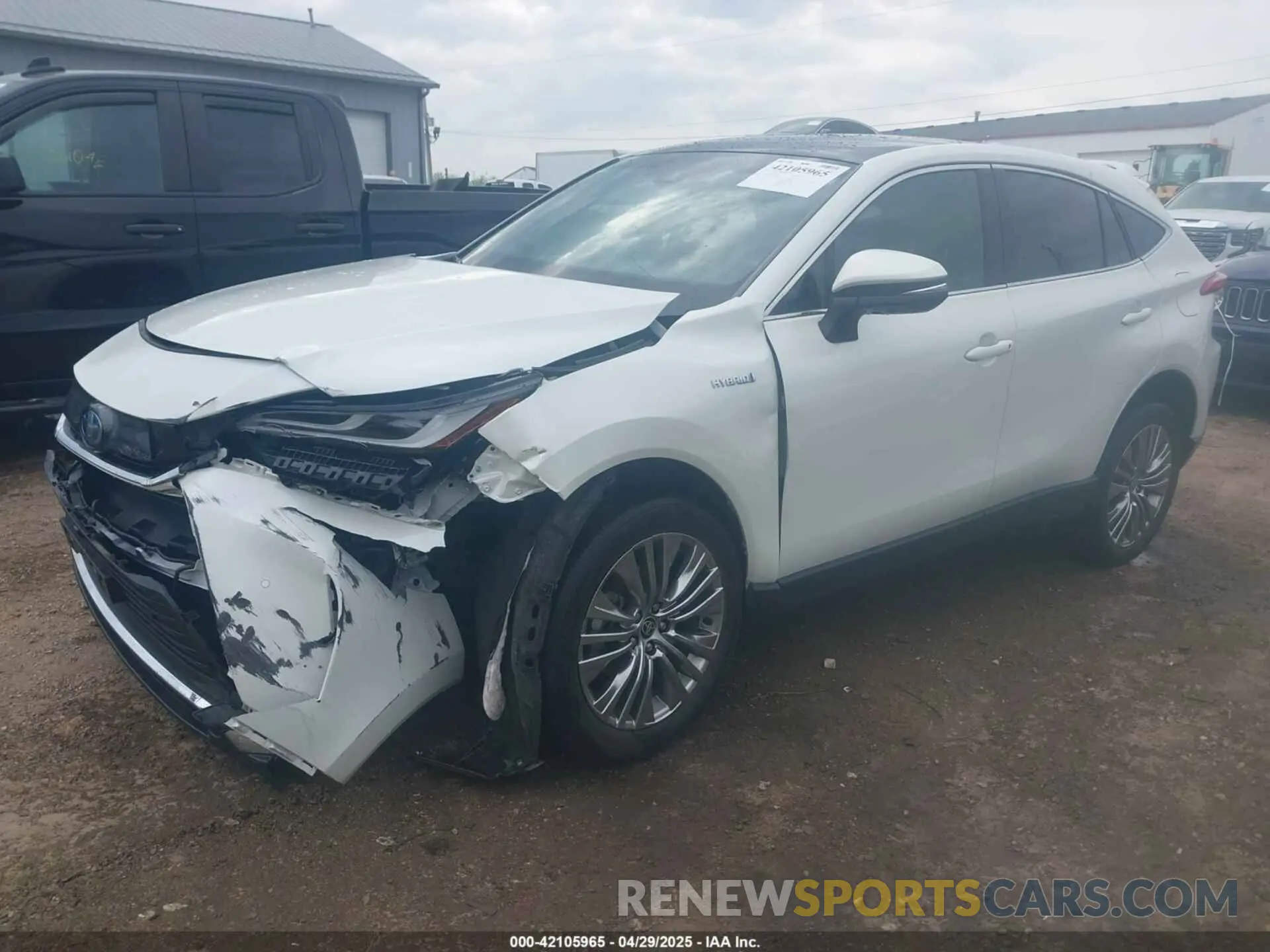 2 fotografías del automóvil dañado JTEAAAAH2MJ084510 TOYOTA VENZA 2021