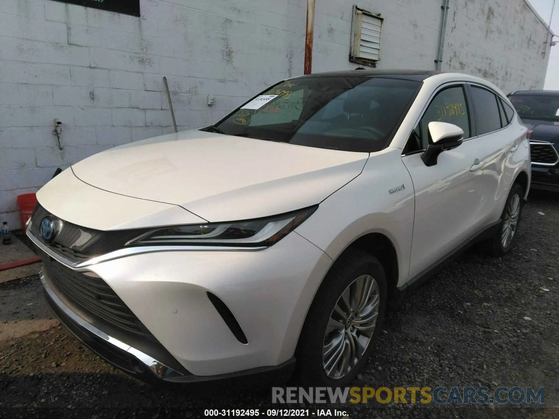 2 fotografías del automóvil dañado JTEAAAAH3MJ002655 TOYOTA VENZA 2021