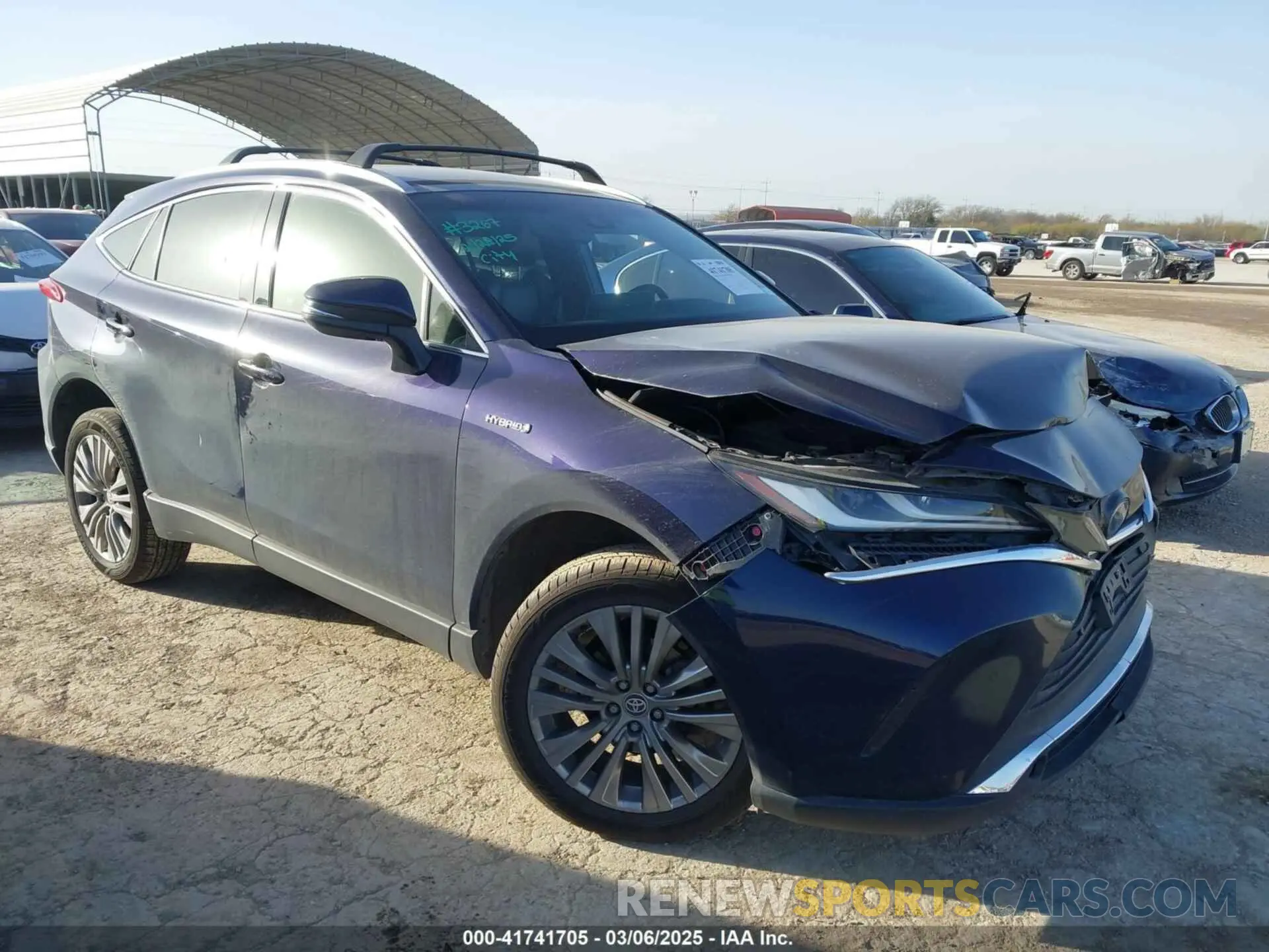 1 fotografías del automóvil dañado JTEAAAAH3MJ005992 TOYOTA VENZA 2021
