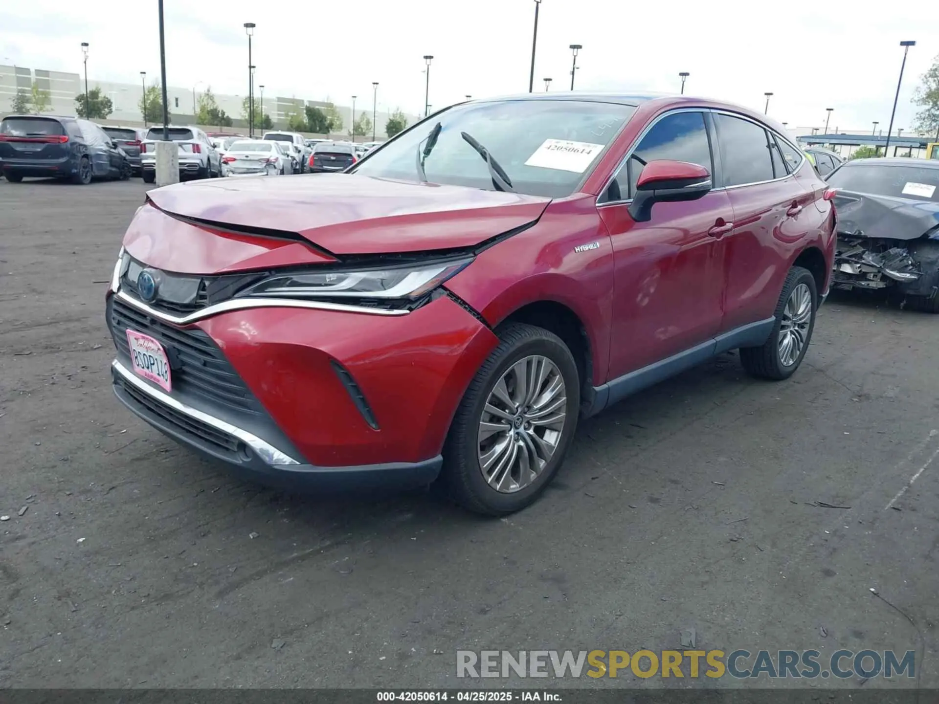 2 fotografías del automóvil dañado JTEAAAAH4MJ004978 TOYOTA VENZA 2021