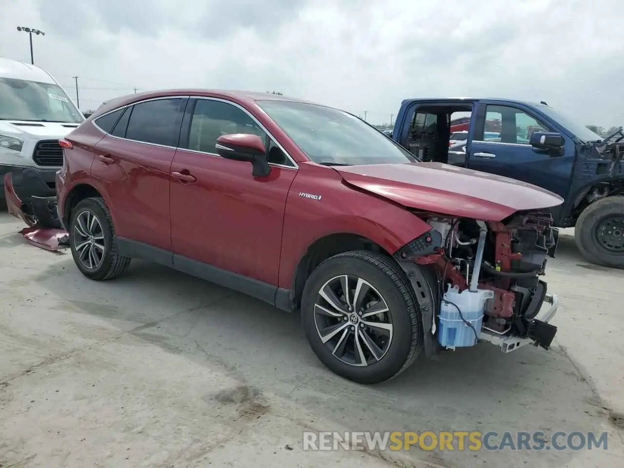 4 fotografías del automóvil dañado JTEAAAAH4MJ005550 TOYOTA VENZA 2021