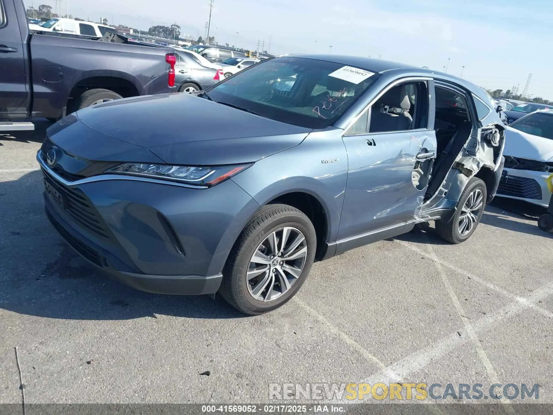 2 fotografías del automóvil dañado JTEAAAAH4MJ008044 TOYOTA VENZA 2021