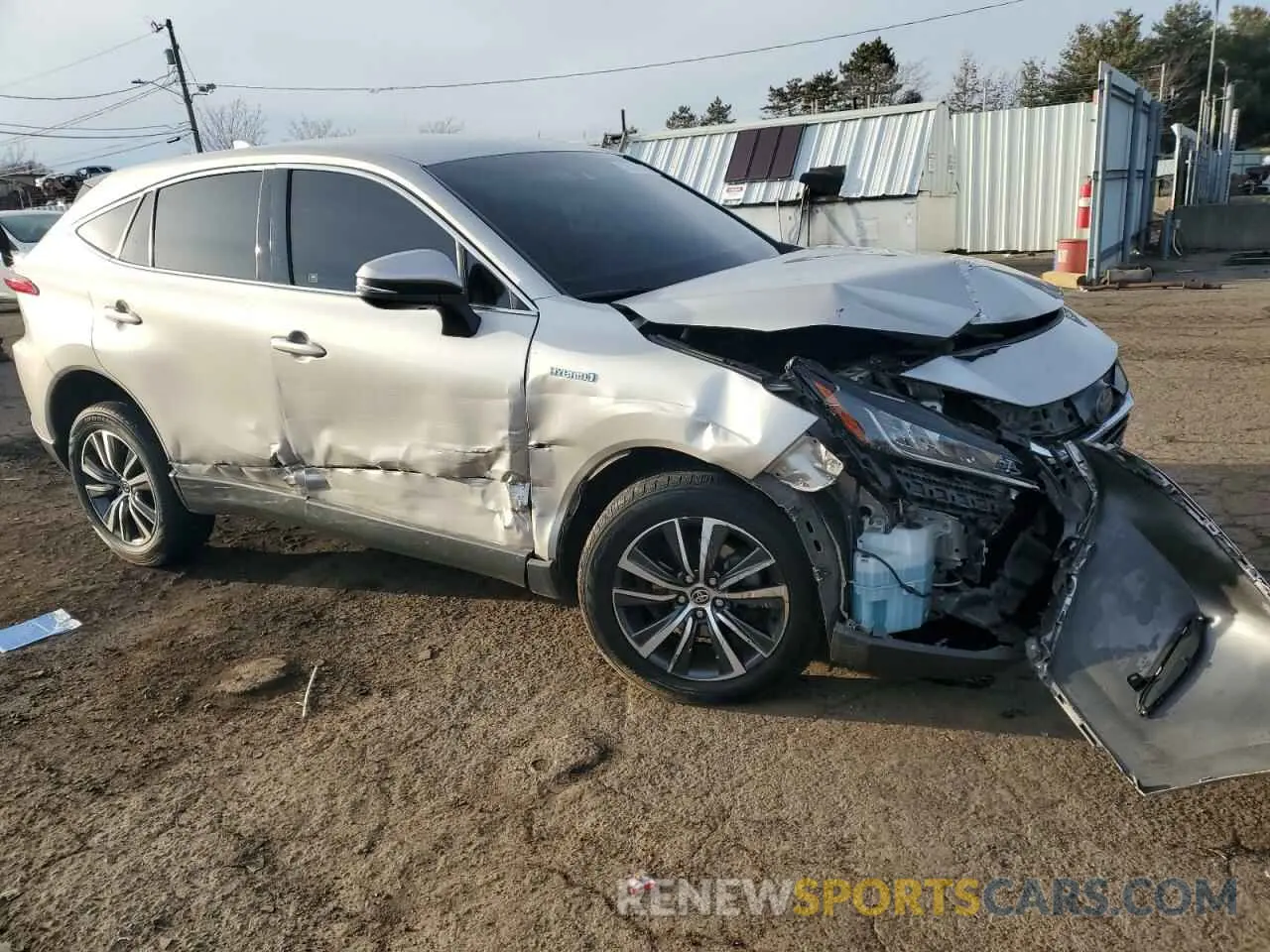 4 fotografías del automóvil dañado JTEAAAAH4MJ010358 TOYOTA VENZA 2021