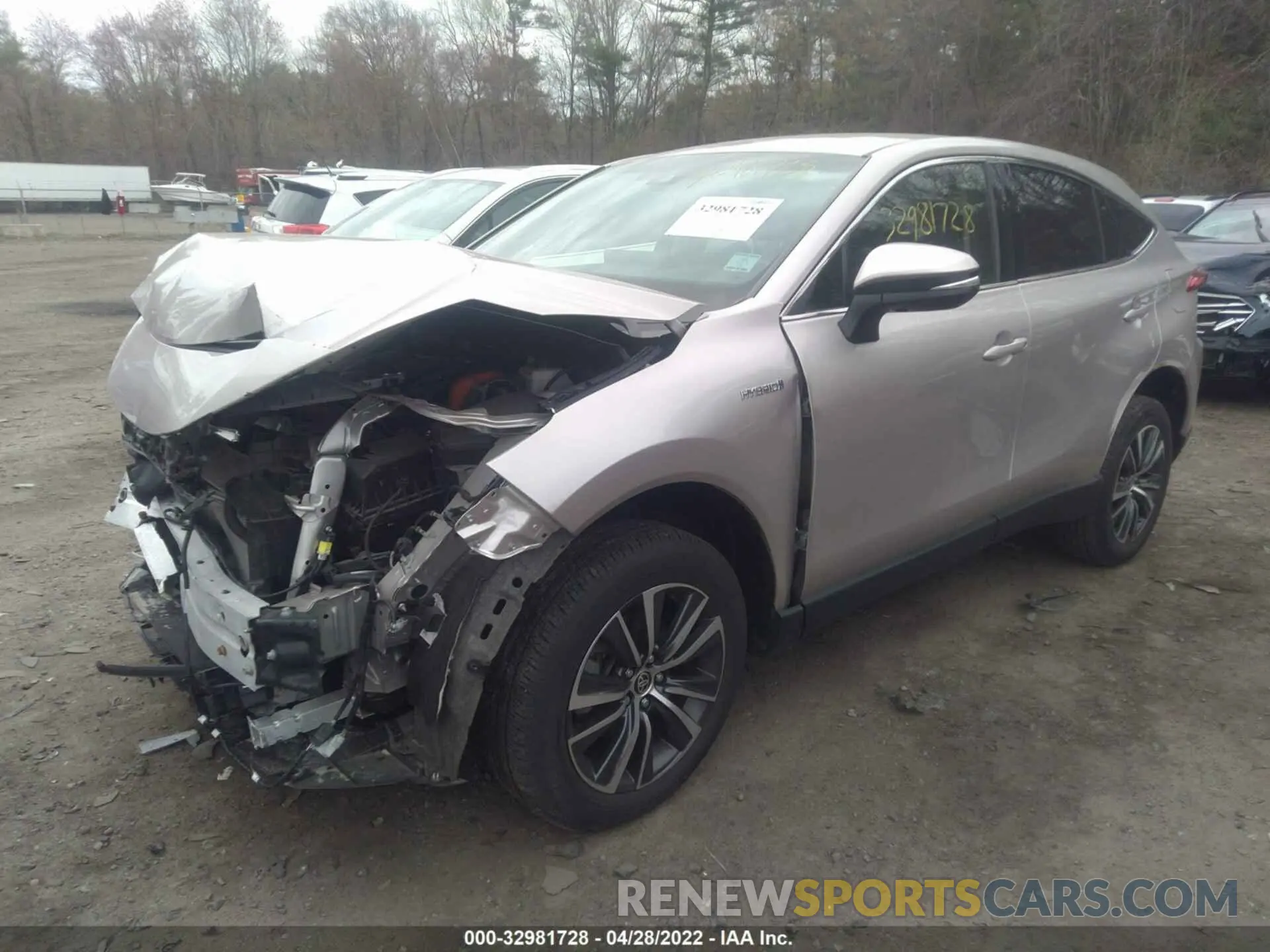 2 fotografías del automóvil dañado JTEAAAAH4MJ016337 TOYOTA VENZA 2021