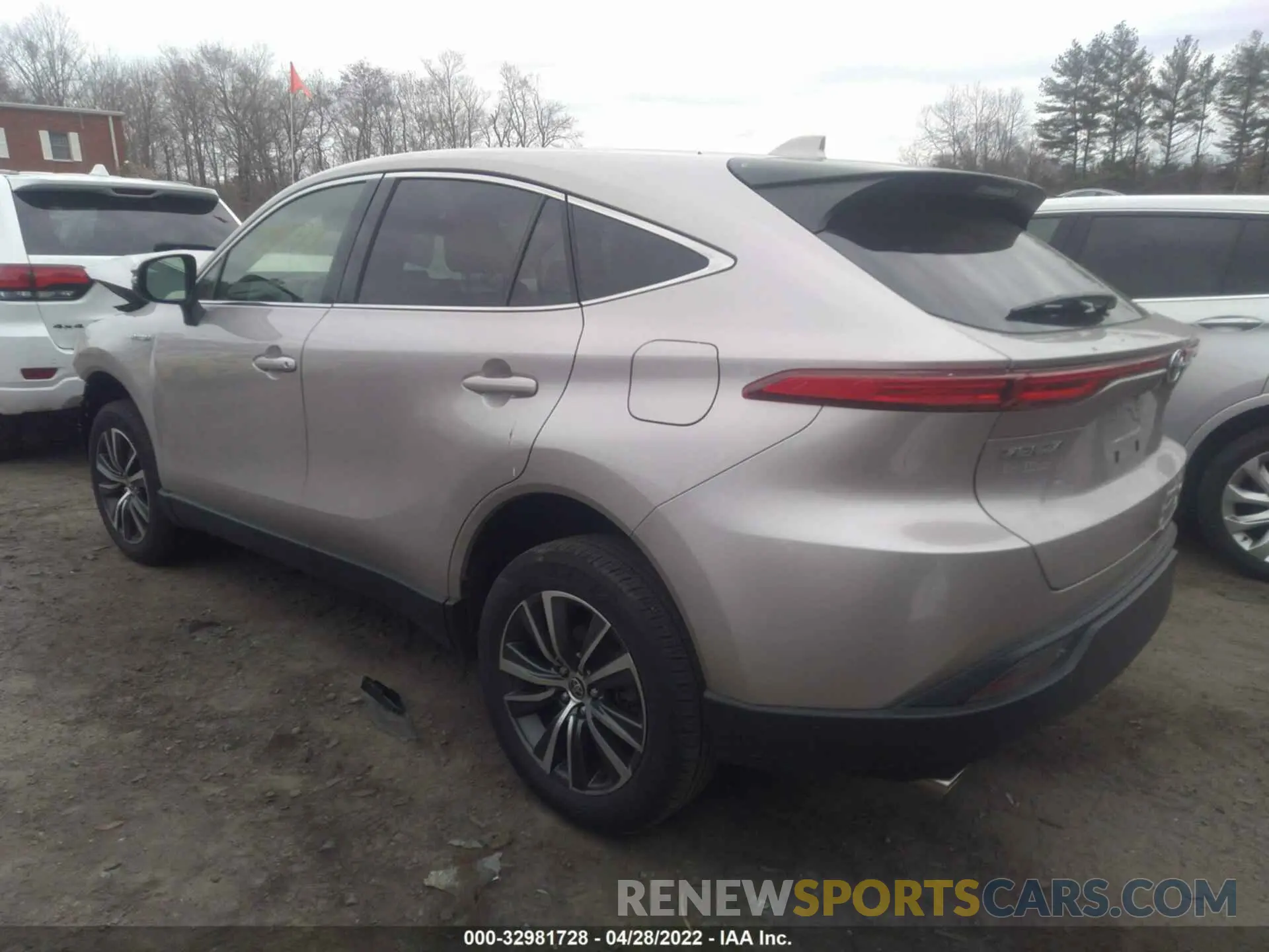 3 fotografías del automóvil dañado JTEAAAAH4MJ016337 TOYOTA VENZA 2021