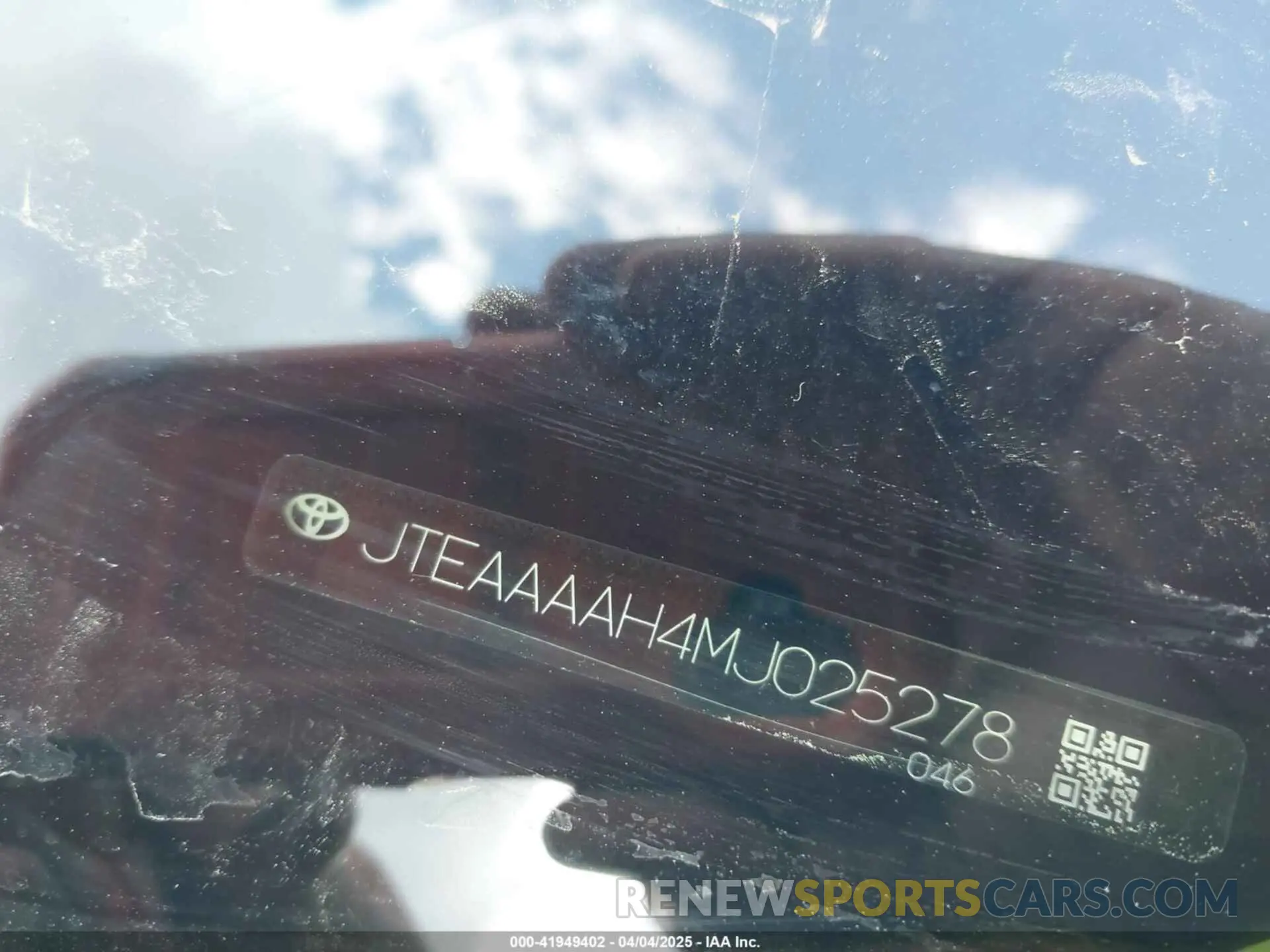 9 fotografías del automóvil dañado JTEAAAAH4MJ025278 TOYOTA VENZA 2021