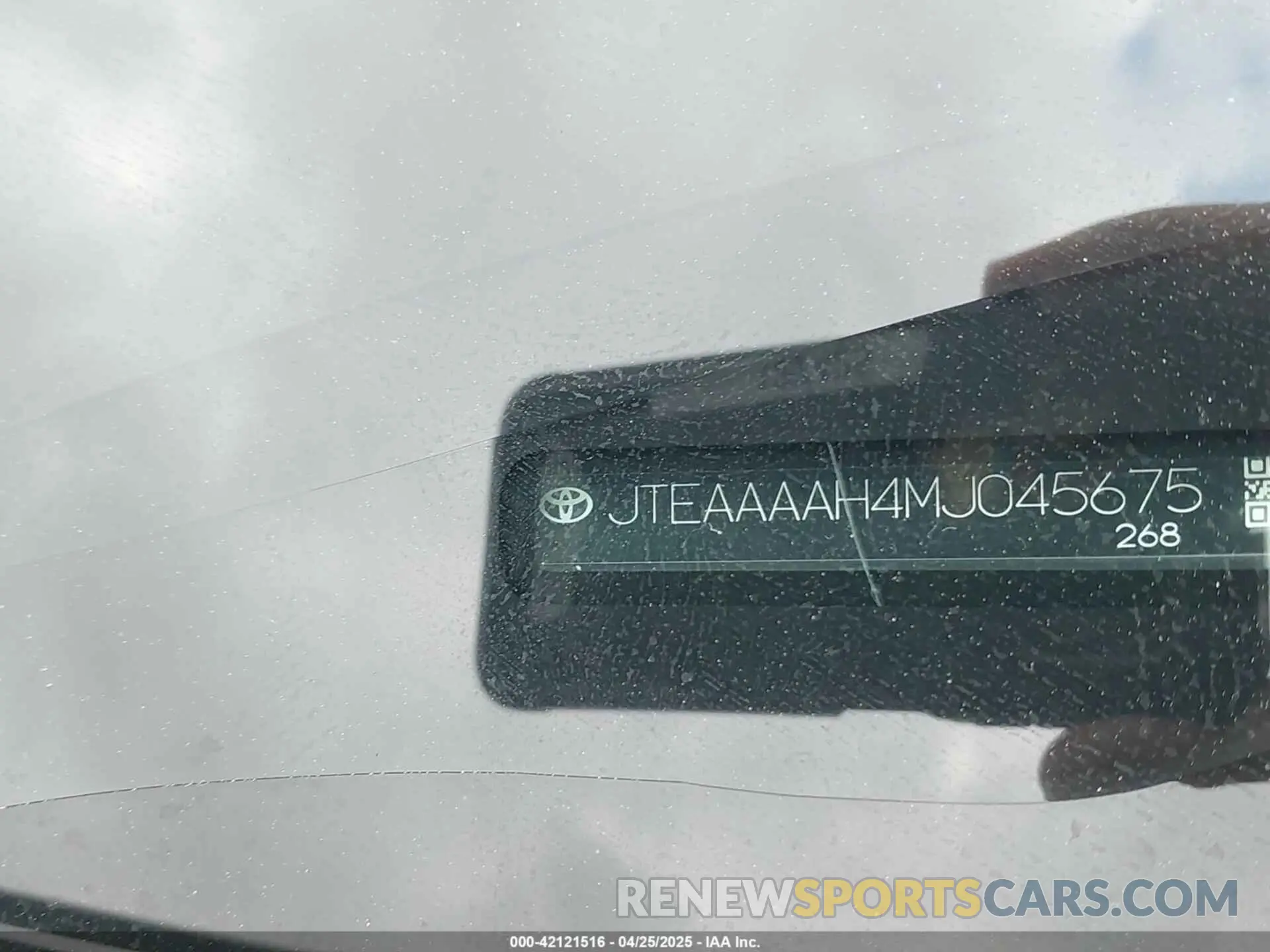9 fotografías del automóvil dañado JTEAAAAH4MJ045675 TOYOTA VENZA 2021