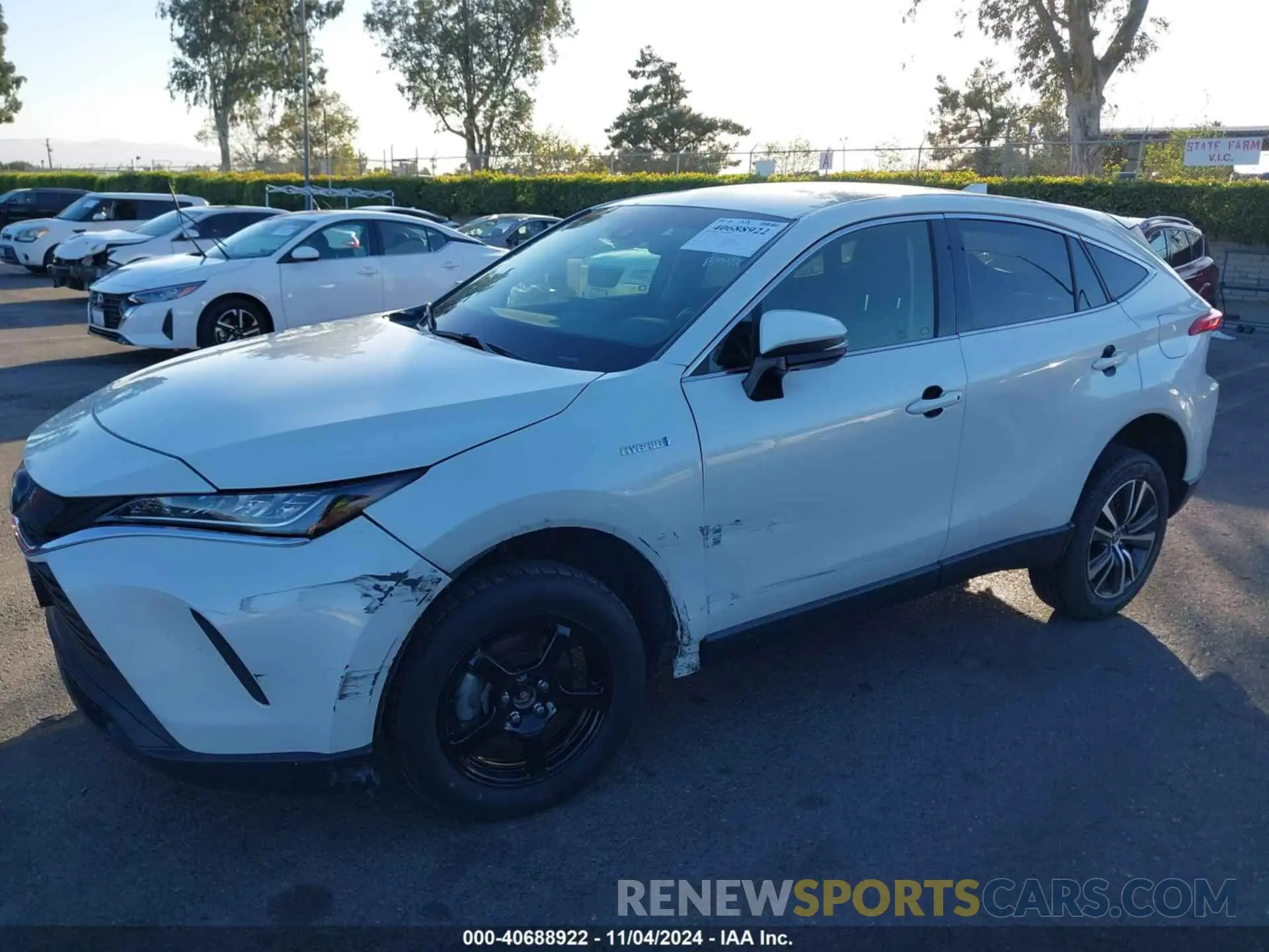2 fotografías del automóvil dañado JTEAAAAH4MJ050701 TOYOTA VENZA 2021