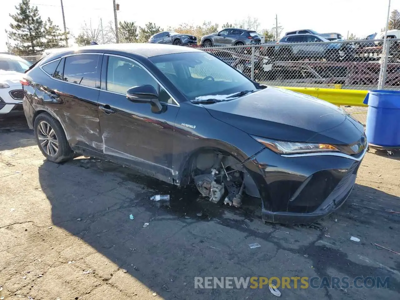 4 fotografías del automóvil dañado JTEAAAAH4MJ065733 TOYOTA VENZA 2021