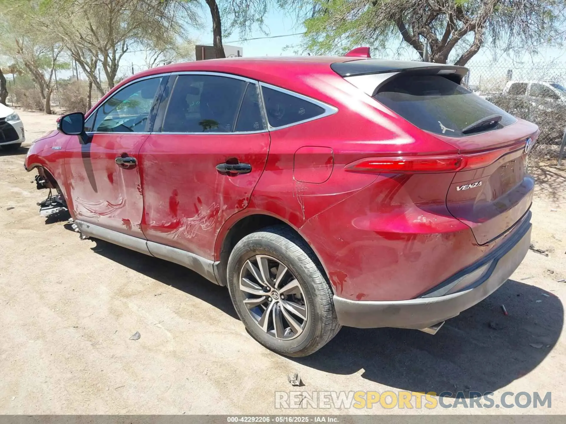 3 fotografías del automóvil dañado JTEAAAAH5MJ070861 TOYOTA VENZA 2021