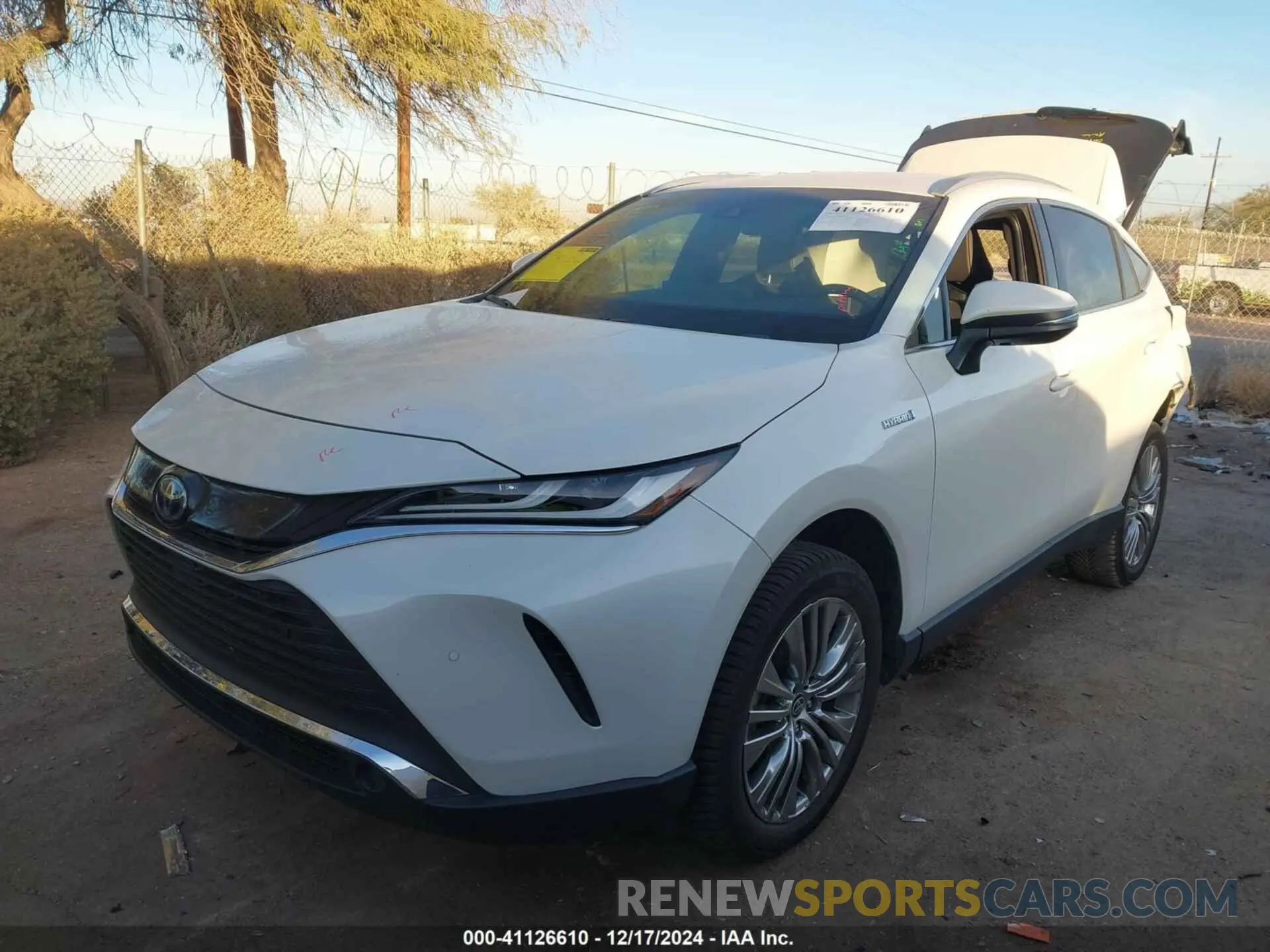 2 fotografías del automóvil dañado JTEAAAAH6MJ073915 TOYOTA VENZA 2021