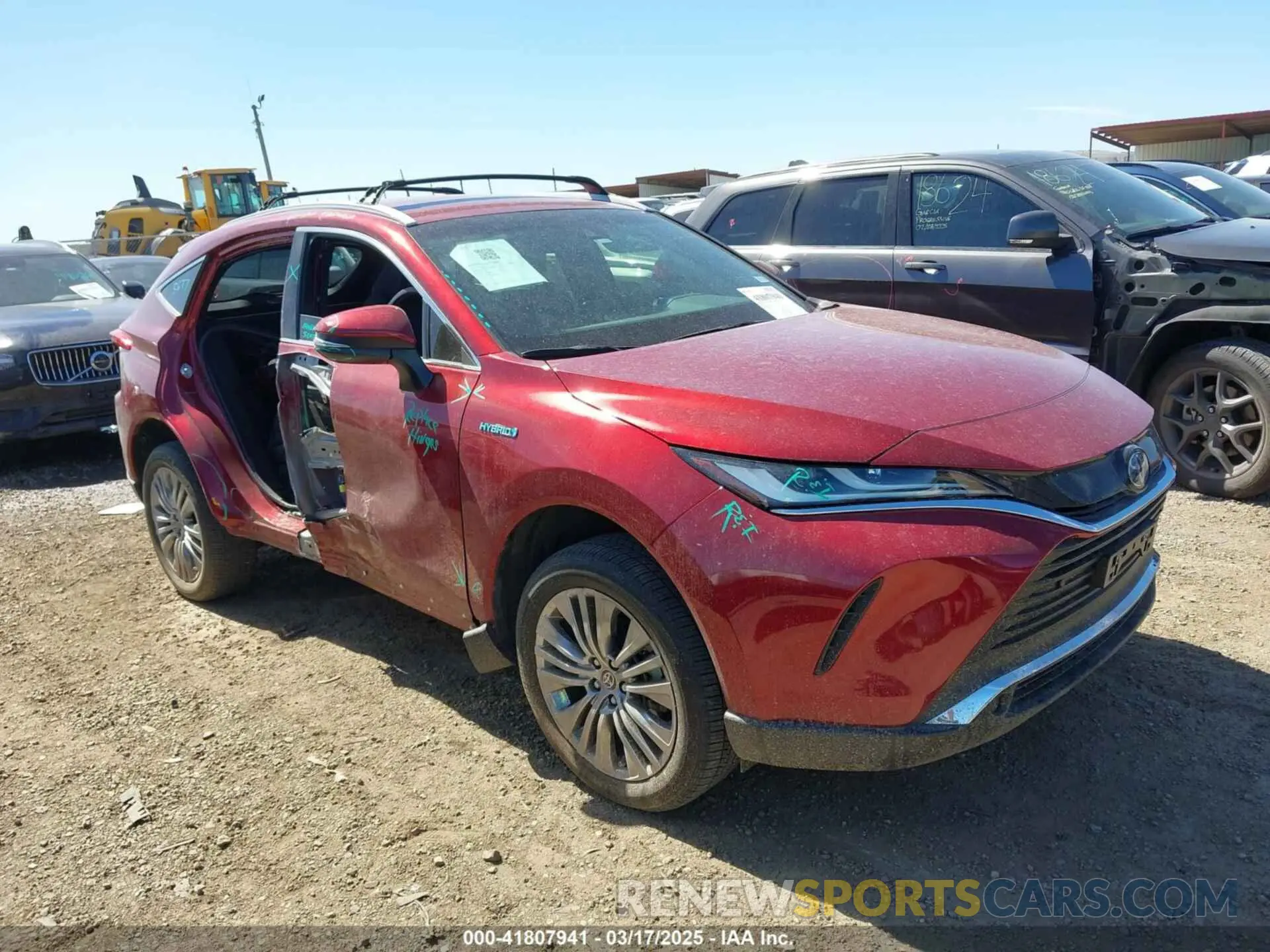 1 fotografías del automóvil dañado JTEAAAAH7MJ010144 TOYOTA VENZA 2021