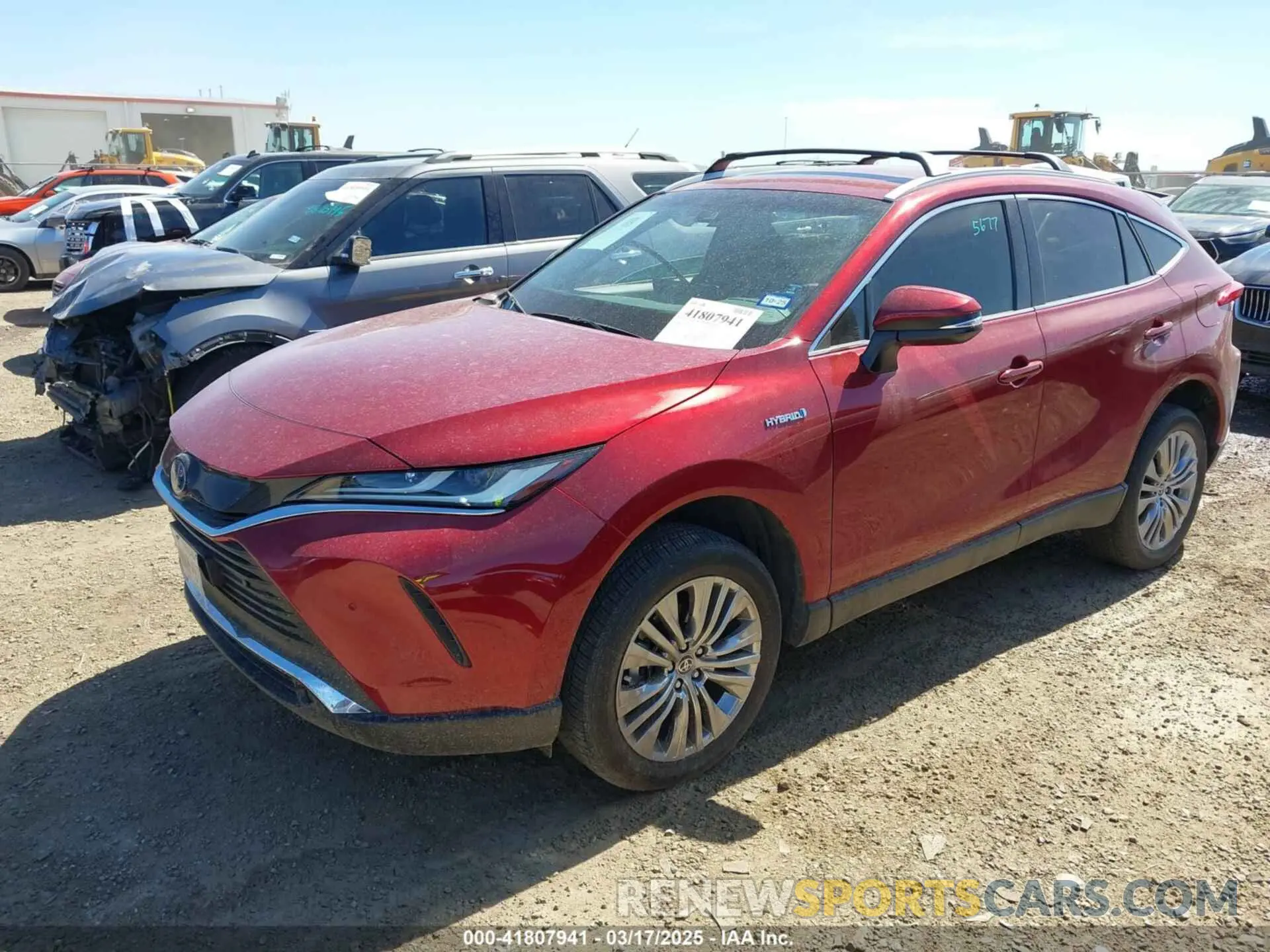 2 fotografías del automóvil dañado JTEAAAAH7MJ010144 TOYOTA VENZA 2021