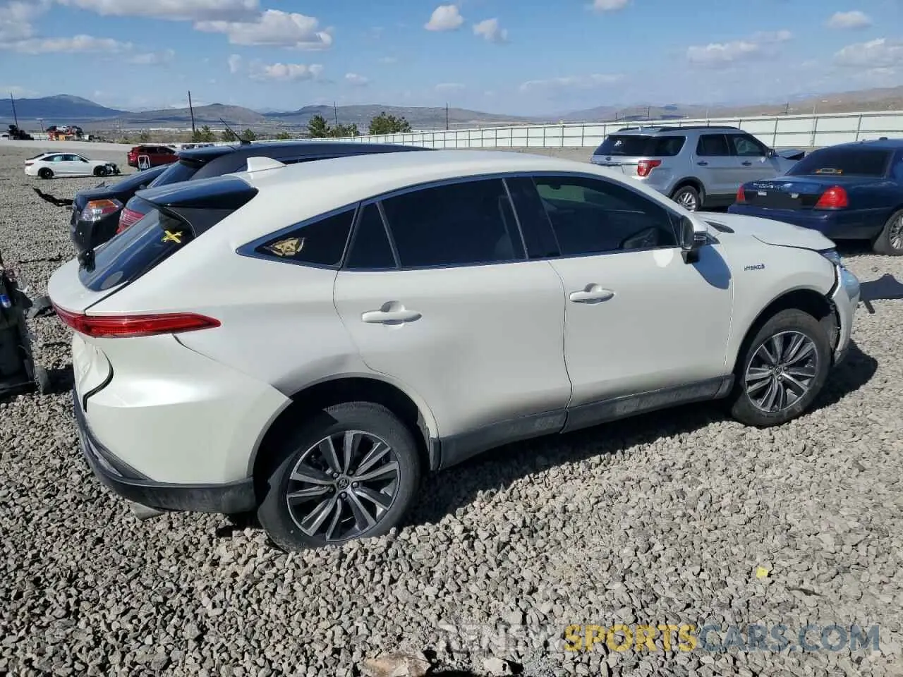 3 fotografías del automóvil dañado JTEAAAAH7MJ031219 TOYOTA VENZA 2021