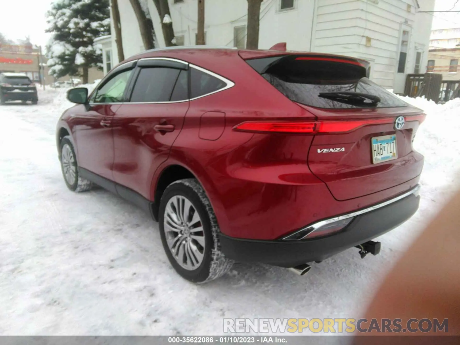 3 fotografías del automóvil dañado JTEAAAAH7MJ077102 TOYOTA VENZA 2021