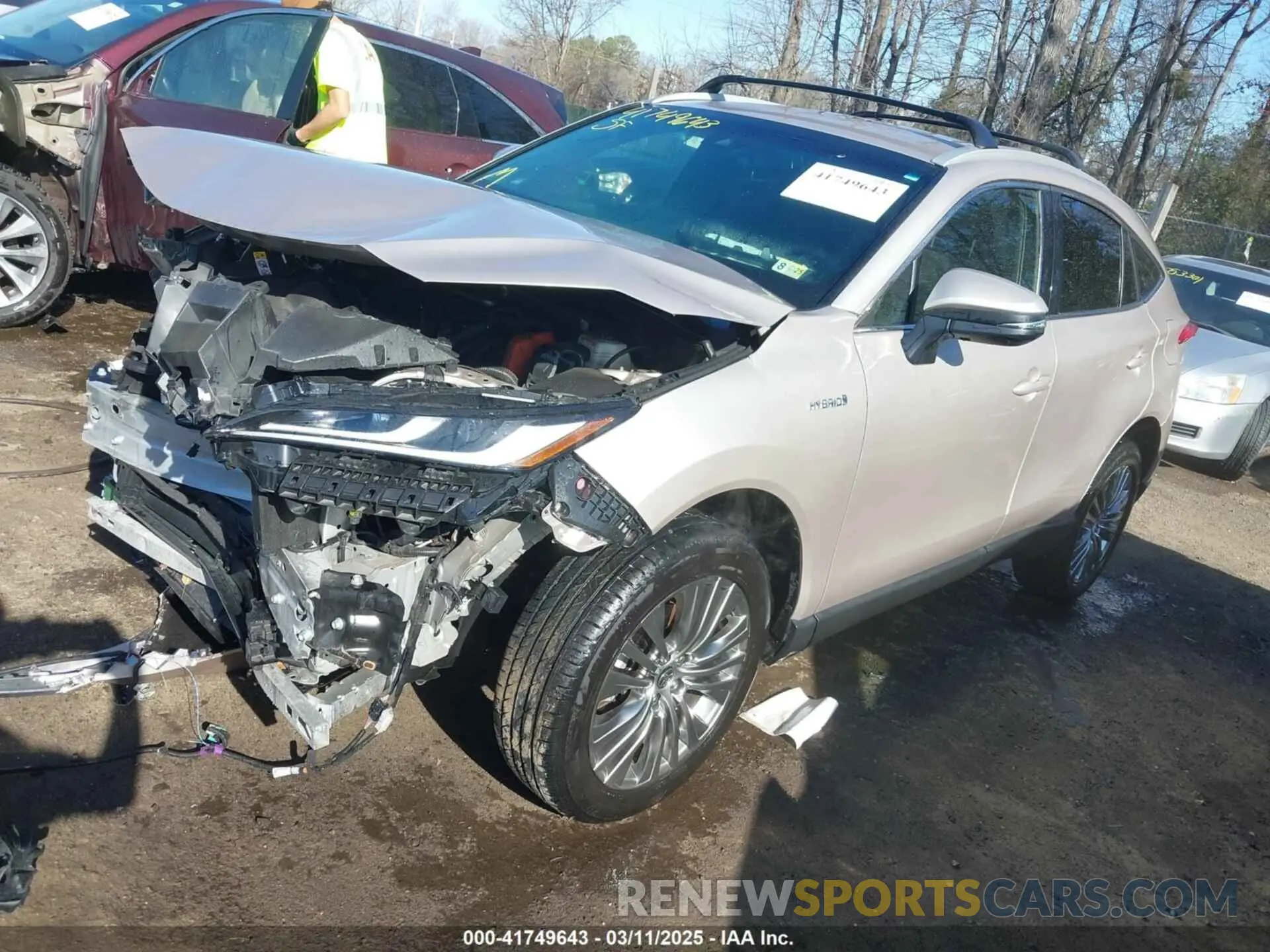 2 fotografías del automóvil dañado JTEAAAAH7MJ080369 TOYOTA VENZA 2021