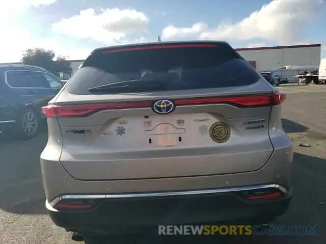 6 fotografías del automóvil dañado JTEAAAAH8MJ003459 TOYOTA VENZA 2021
