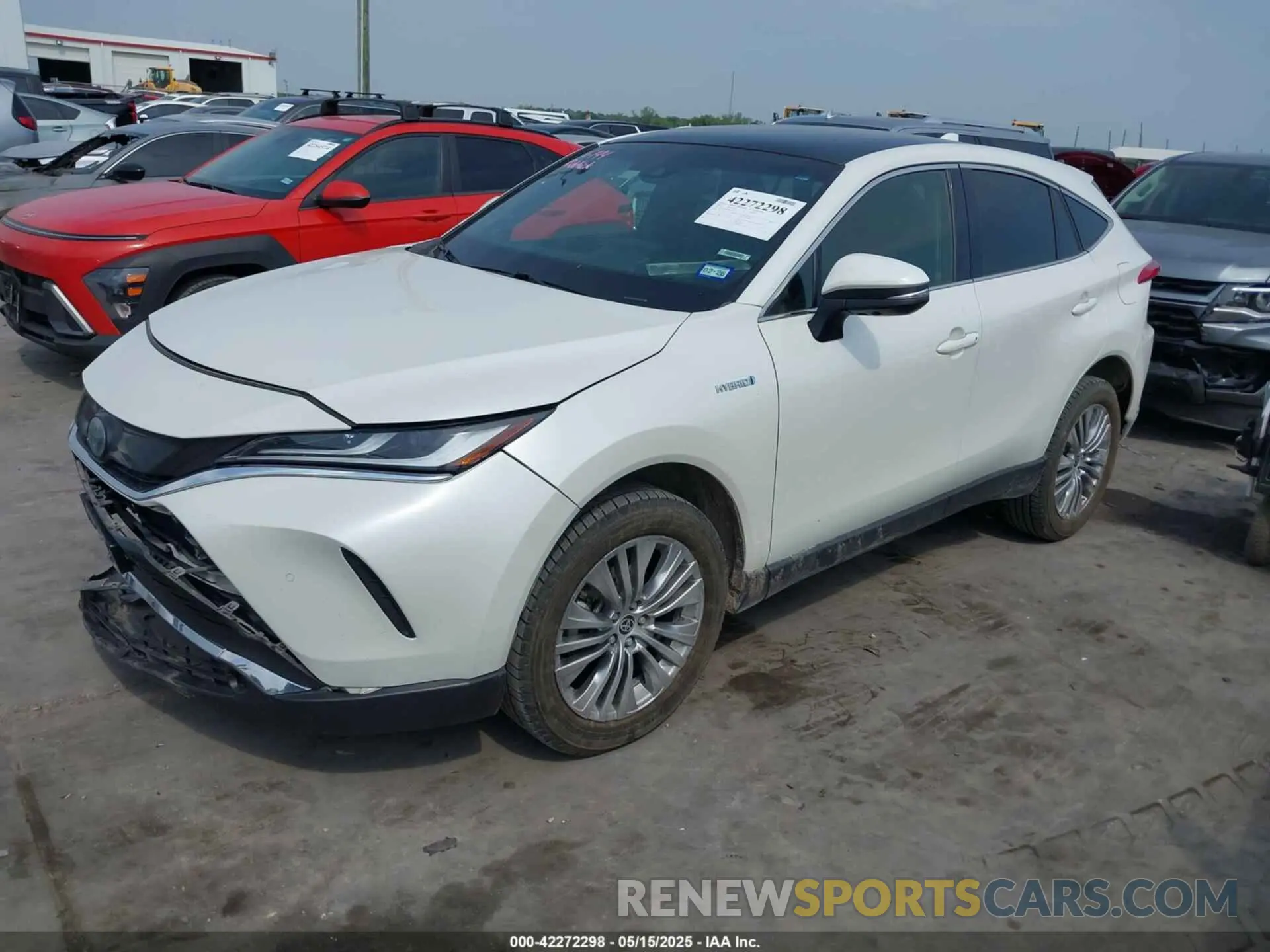 2 fotografías del automóvil dañado JTEAAAAH8MJ033030 TOYOTA VENZA 2021