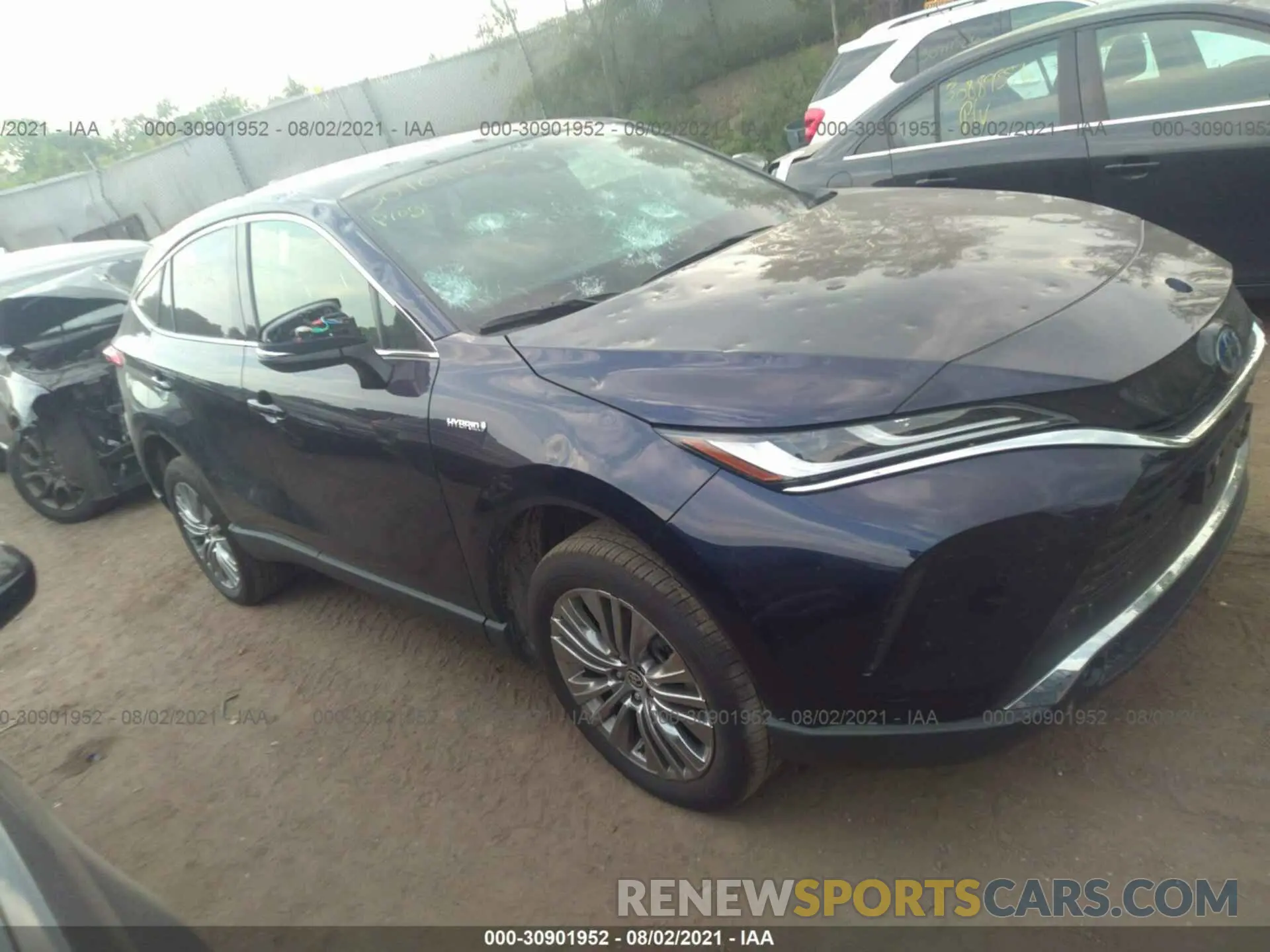 1 fotografías del automóvil dañado JTEAAAAH9MJ008959 TOYOTA VENZA 2021