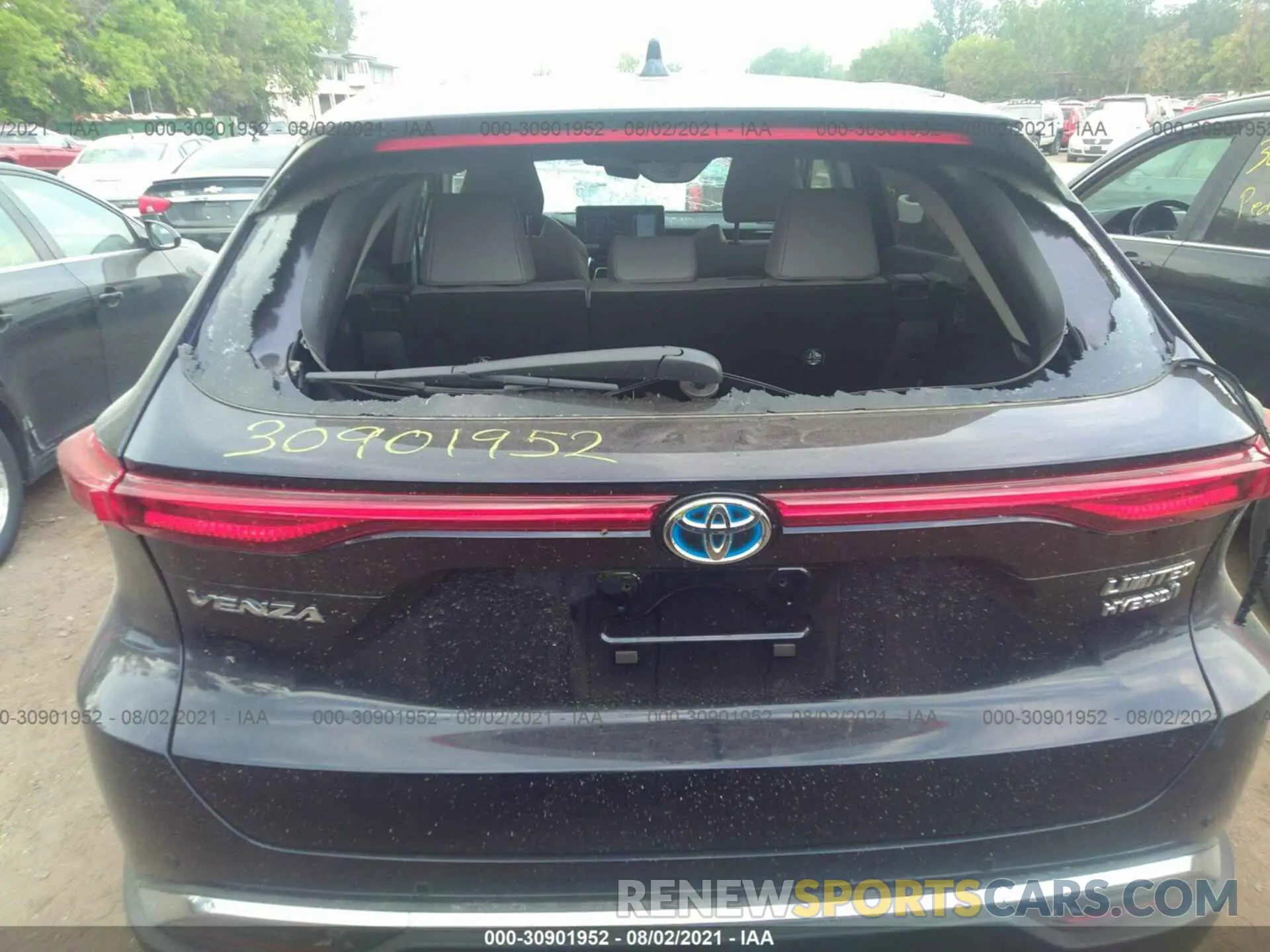 6 fotografías del automóvil dañado JTEAAAAH9MJ008959 TOYOTA VENZA 2021