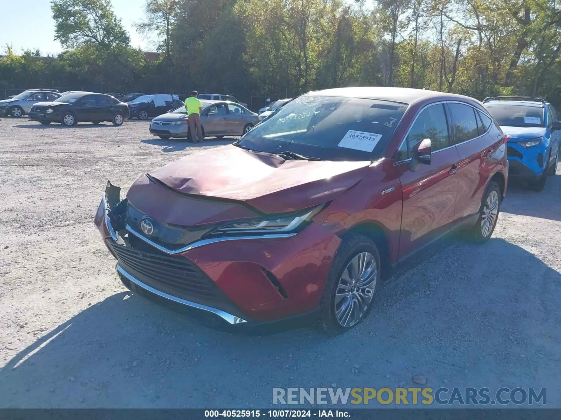 2 fotografías del automóvil dañado JTEAAAAH9MJ019492 TOYOTA VENZA 2021