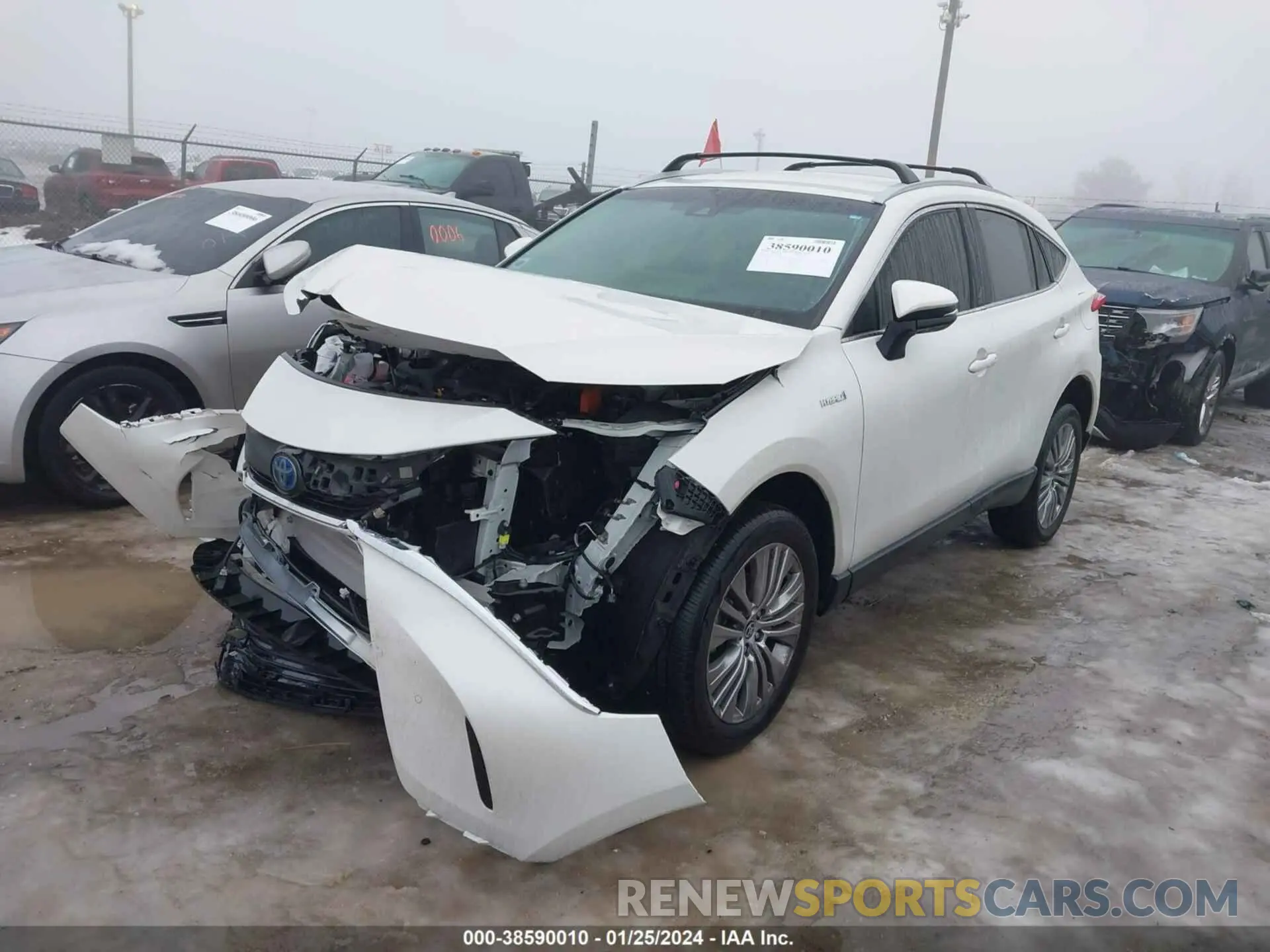 2 fotografías del automóvil dañado JTEAAAAH9MJ050631 TOYOTA VENZA 2021