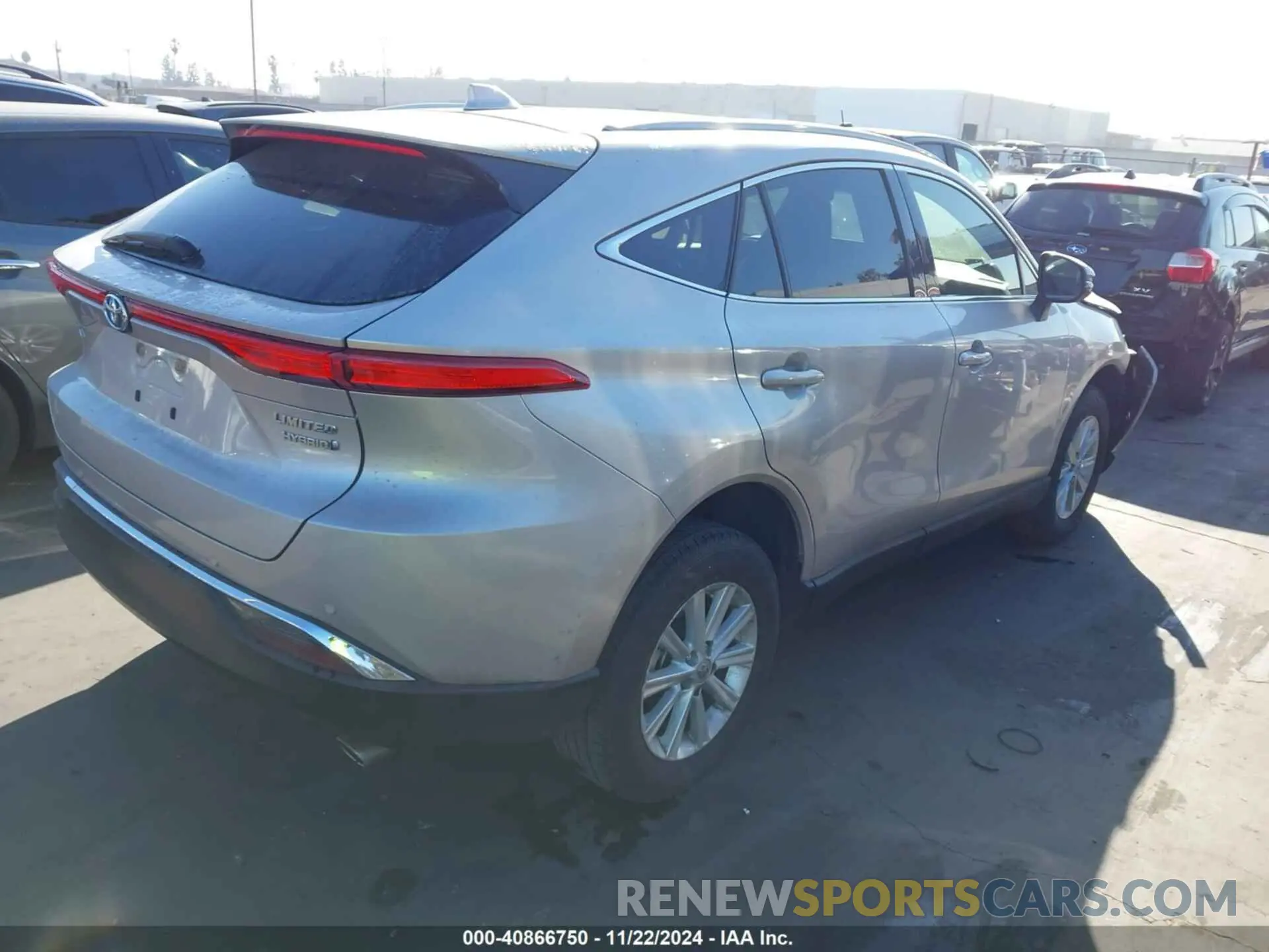 4 fotografías del automóvil dañado JTEAAAAH0NJ094969 TOYOTA VENZA 2022