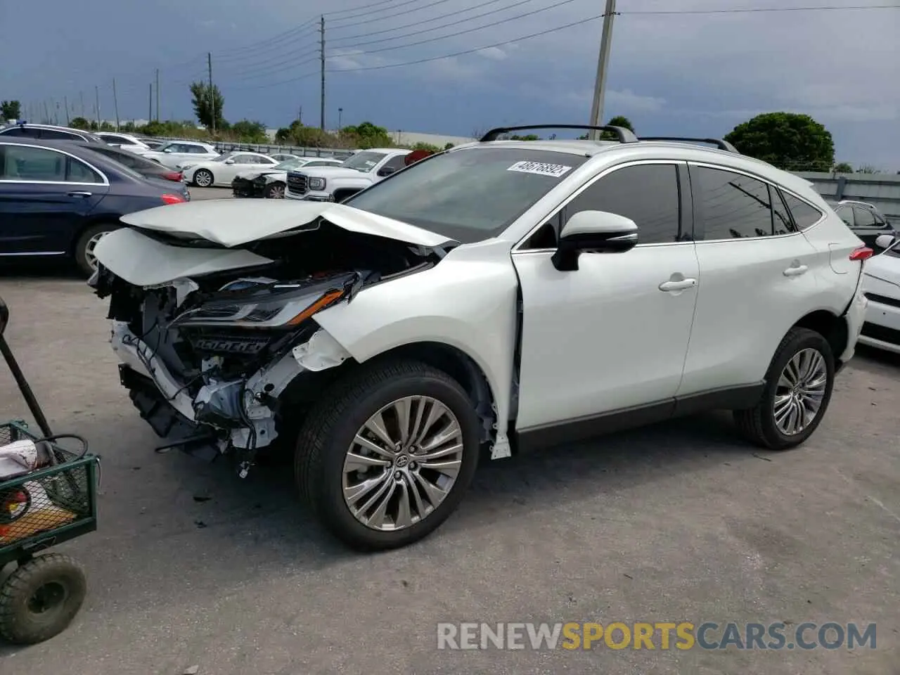 2 fotografías del automóvil dañado JTEAAAAH1NJ087402 TOYOTA VENZA 2022