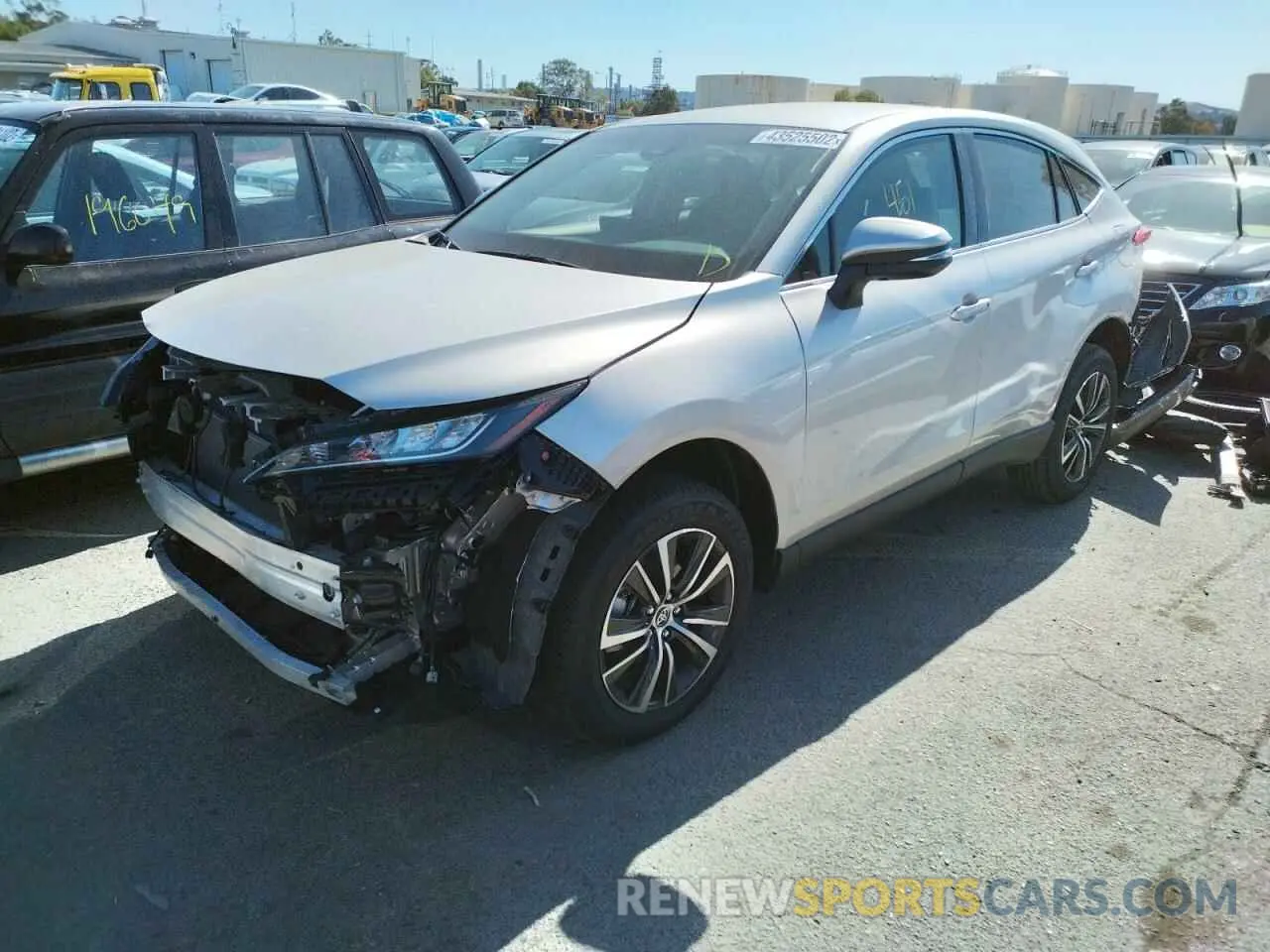 2 fotografías del automóvil dañado JTEAAAAH1NJ093765 TOYOTA VENZA 2022