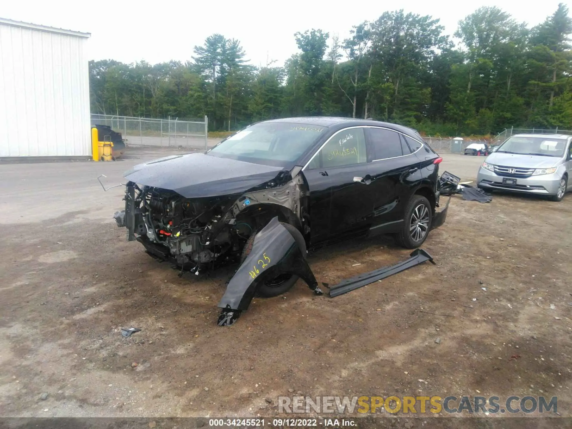 2 fotografías del automóvil dañado JTEAAAAH3NJ087238 TOYOTA VENZA 2022