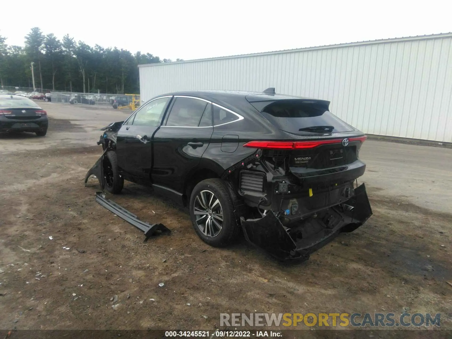 3 fotografías del automóvil dañado JTEAAAAH3NJ087238 TOYOTA VENZA 2022