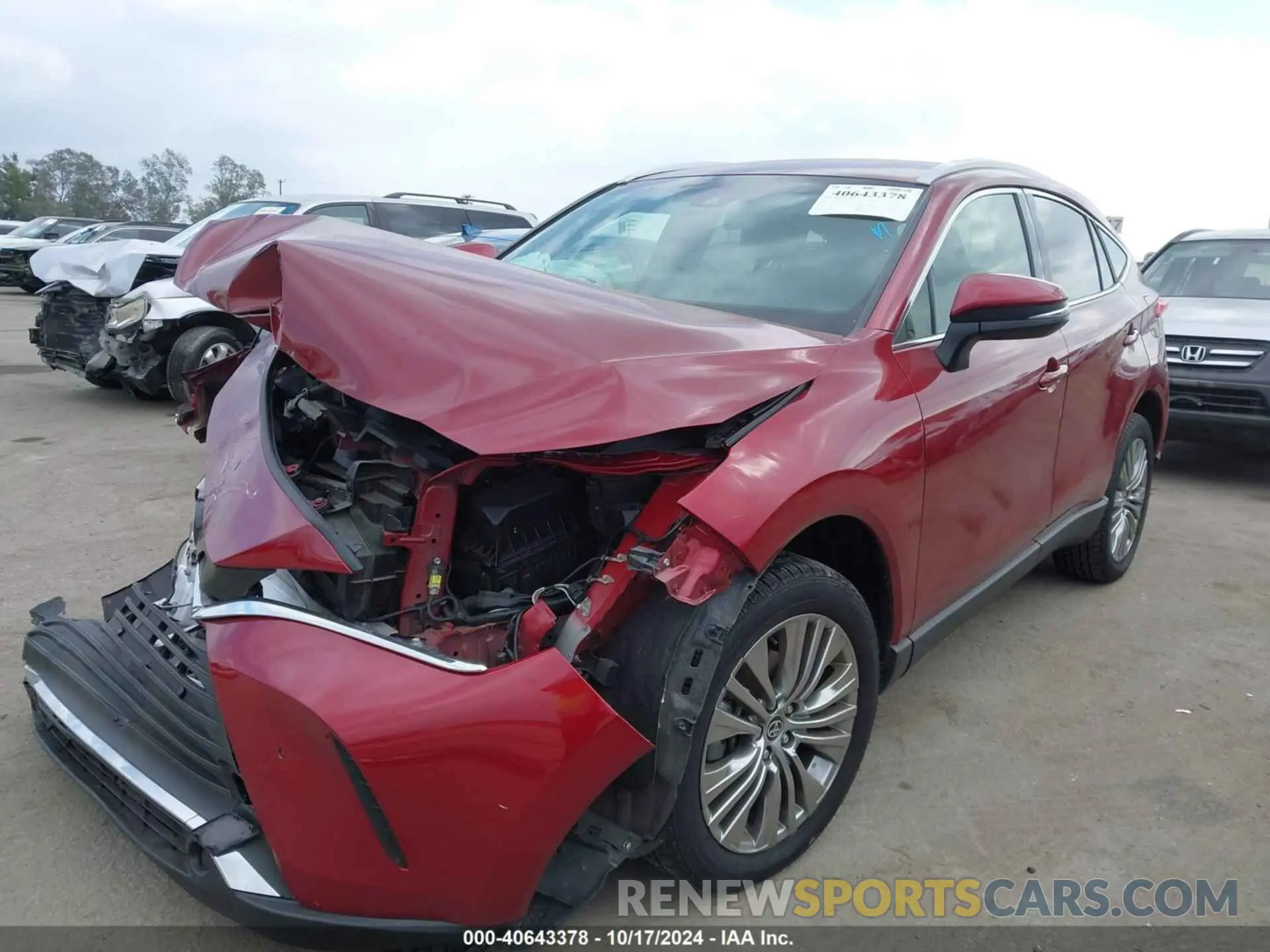 2 fotografías del automóvil dañado JTEAAAAH8NJ097733 TOYOTA VENZA 2022