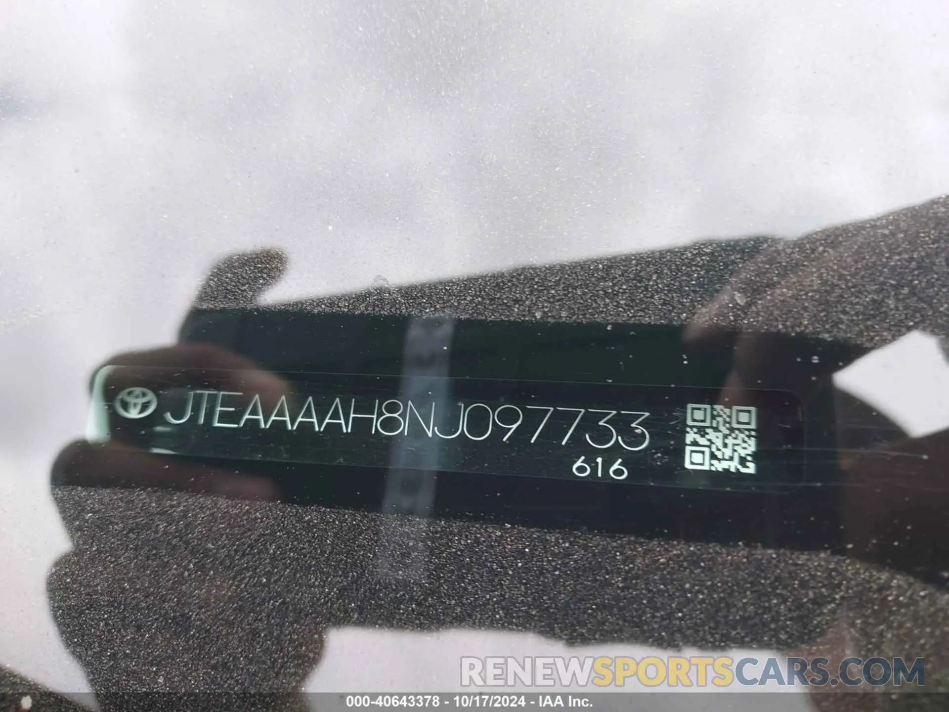 9 fotografías del automóvil dañado JTEAAAAH8NJ097733 TOYOTA VENZA 2022