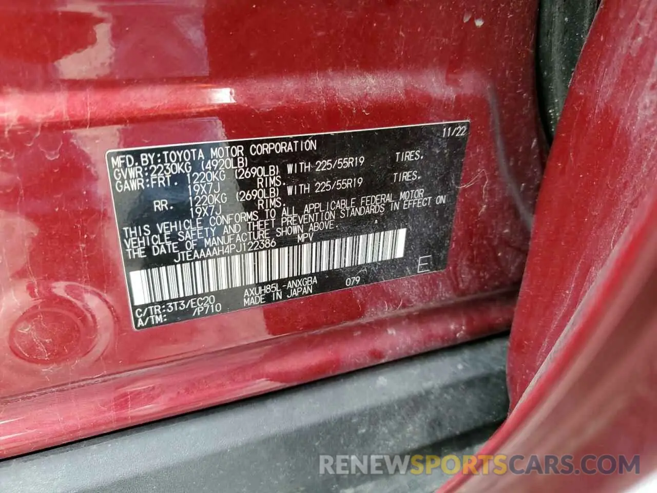 13 fotografías del automóvil dañado JTEAAAAH4PJ122386 TOYOTA VENZA 2023