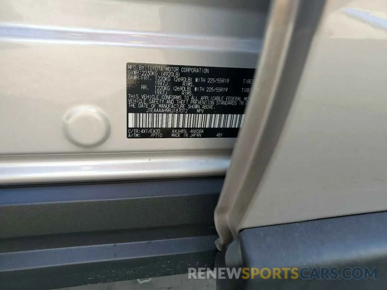 13 fotografías del automóvil dañado JTEAAAAH9RJ187012 TOYOTA VENZA 2024